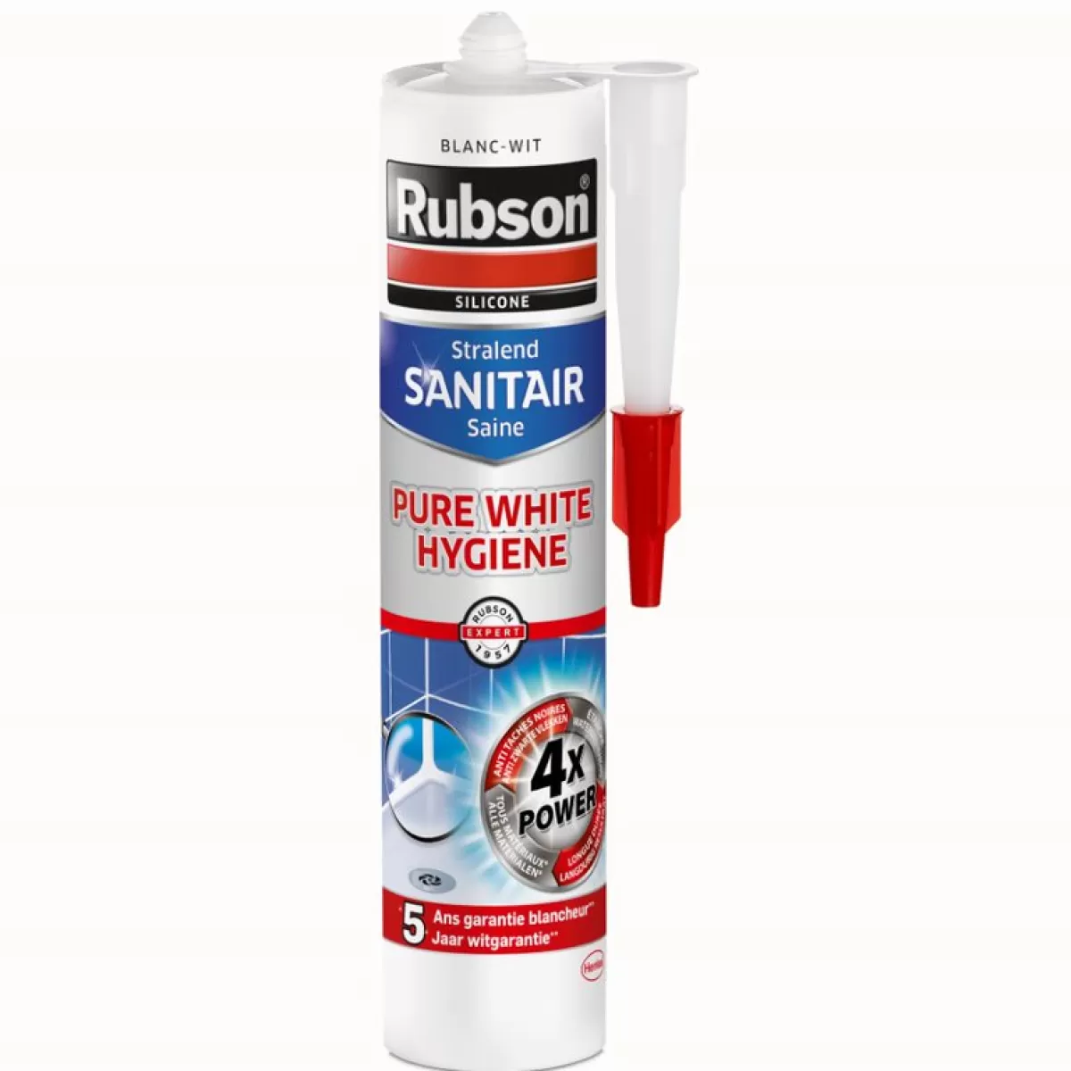 Brico Voegkitten-Rubson Voegkit Sanitair Pure White Hygiene 280Ml