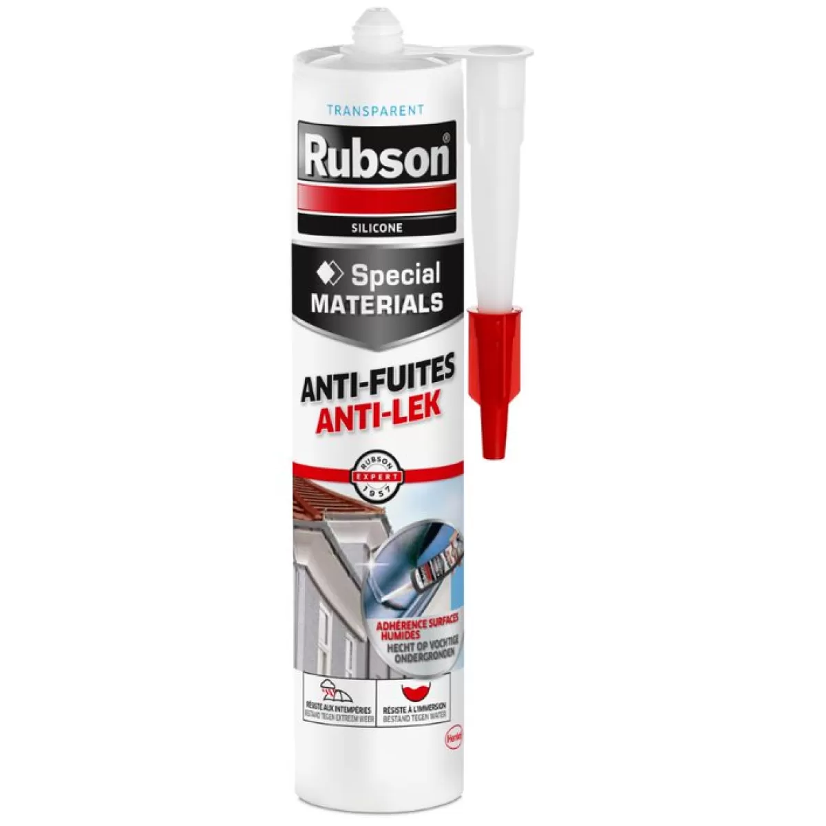 Brico Voegkitten-Rubson Voegkit Special Materials Anti-Lek Transparant 280Ml