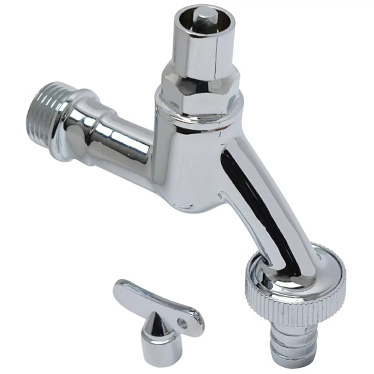 Brico Sanivesk Tapkraan Met Sleutelbediening En 2 Sleutels Chroom (Buitendraad X Buitendraad ) 1/2" X 3/4" Best Sale