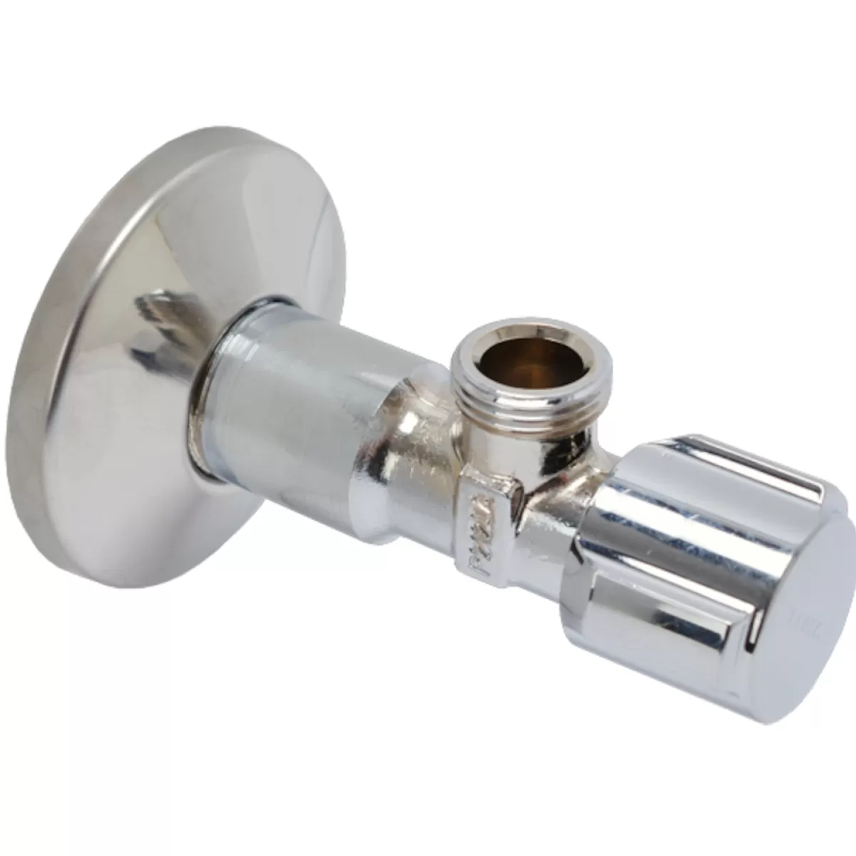 Brico Schell Hoekstopkraan Met Rozet 1/2" Buitendraad X 3/8" Buitendraad Chroom