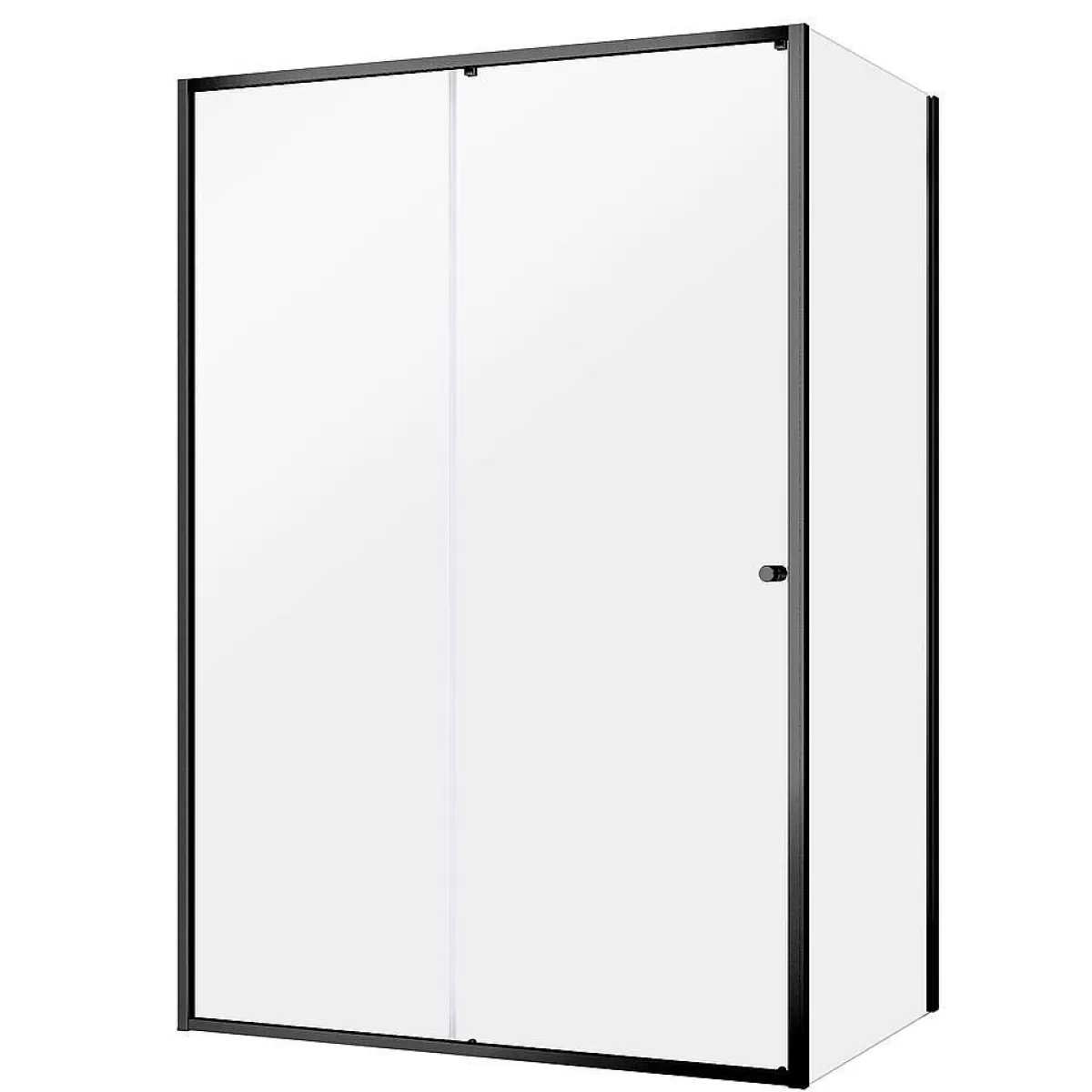 Brico Sealskin Contour Schuifdeur Met Zijwand 120X90Cm, 200Cm Hoog | Zwart 6Mm Helder Veiligheidsglas Best