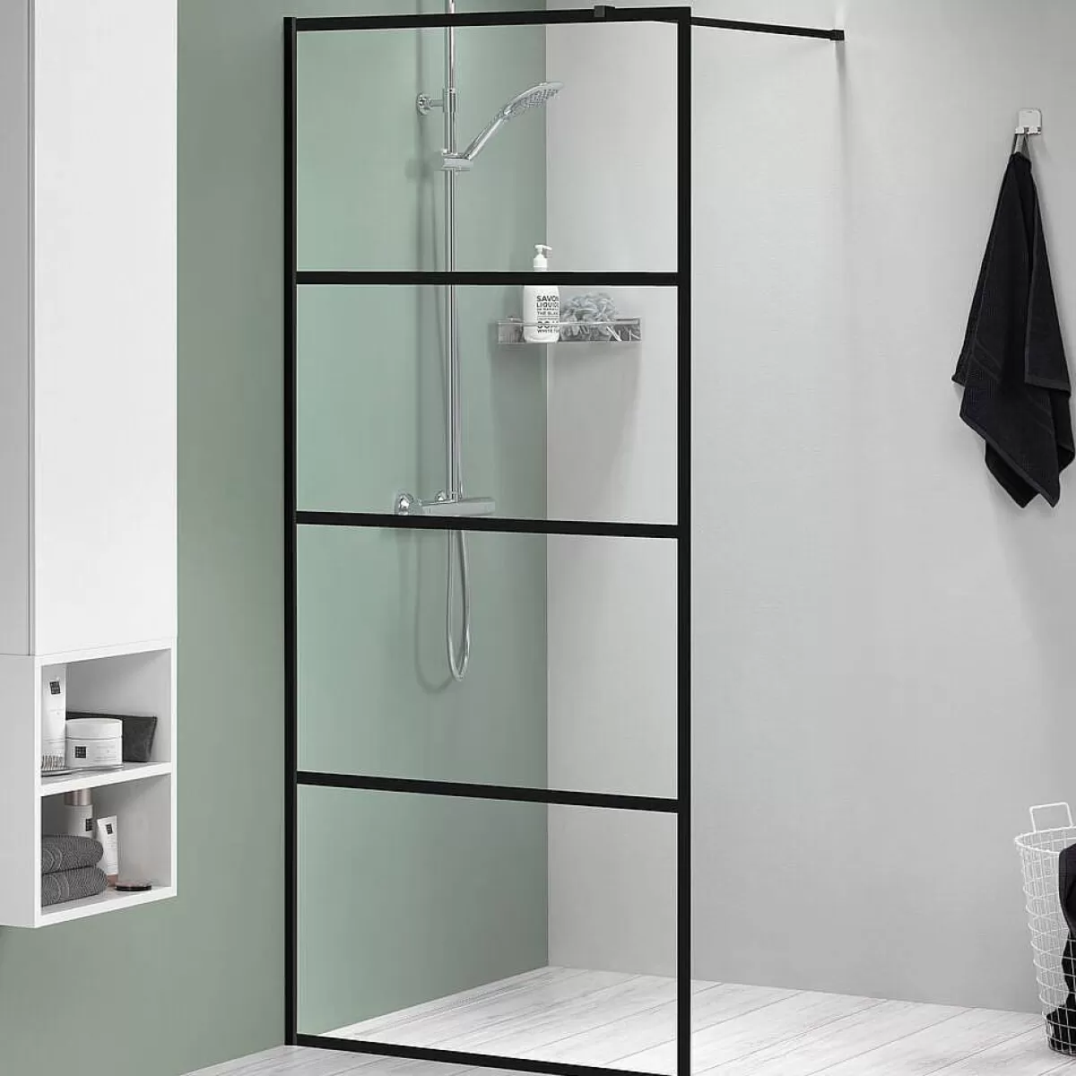 Brico Sealskin Mix&Match Douchewand 980Mm Breed | 8Mm Veiligheidsglas Met Frame Decor Outlet