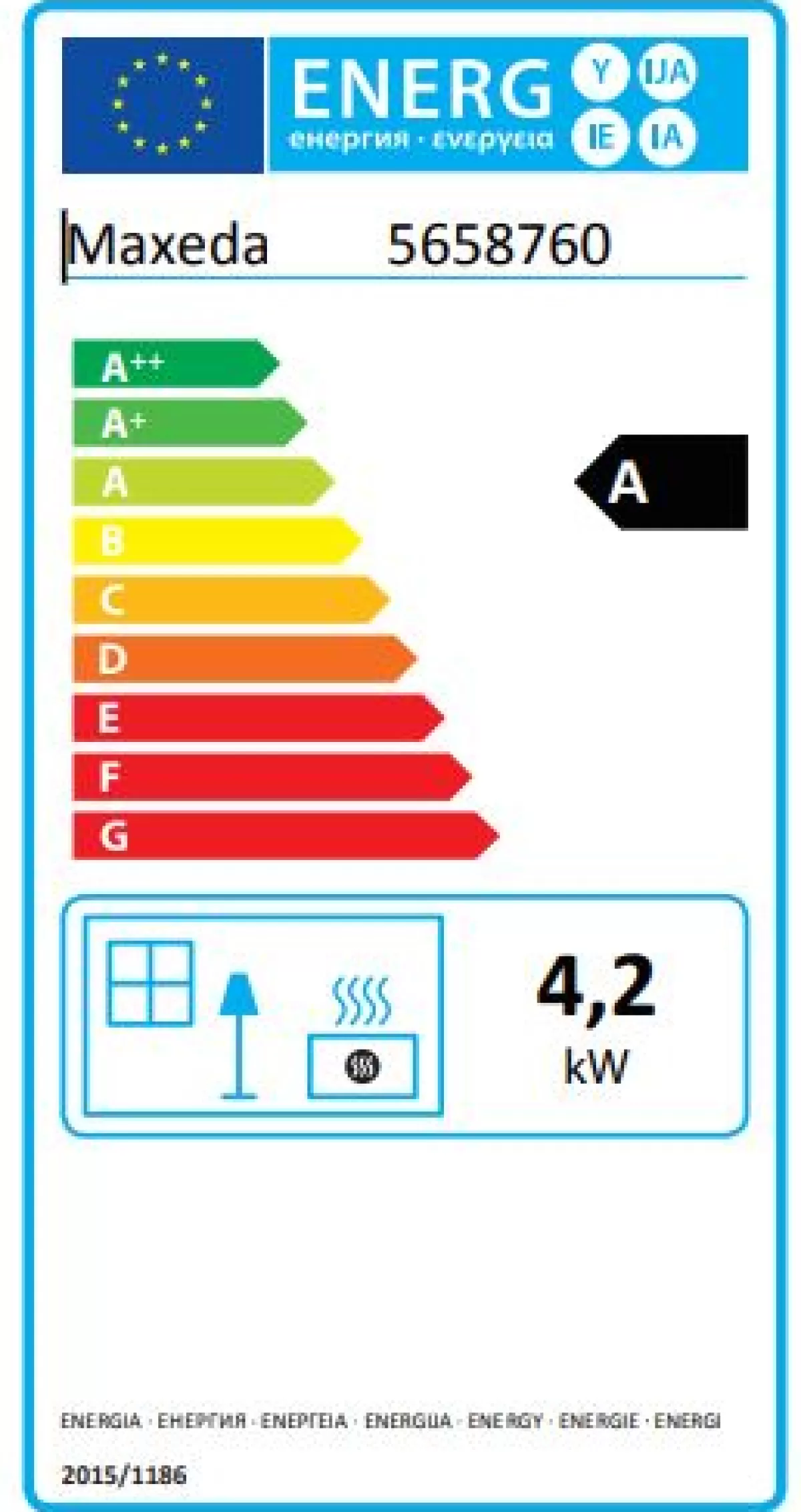 Brico Sencys Gaskachel Kt001 4,2Kw Zwart