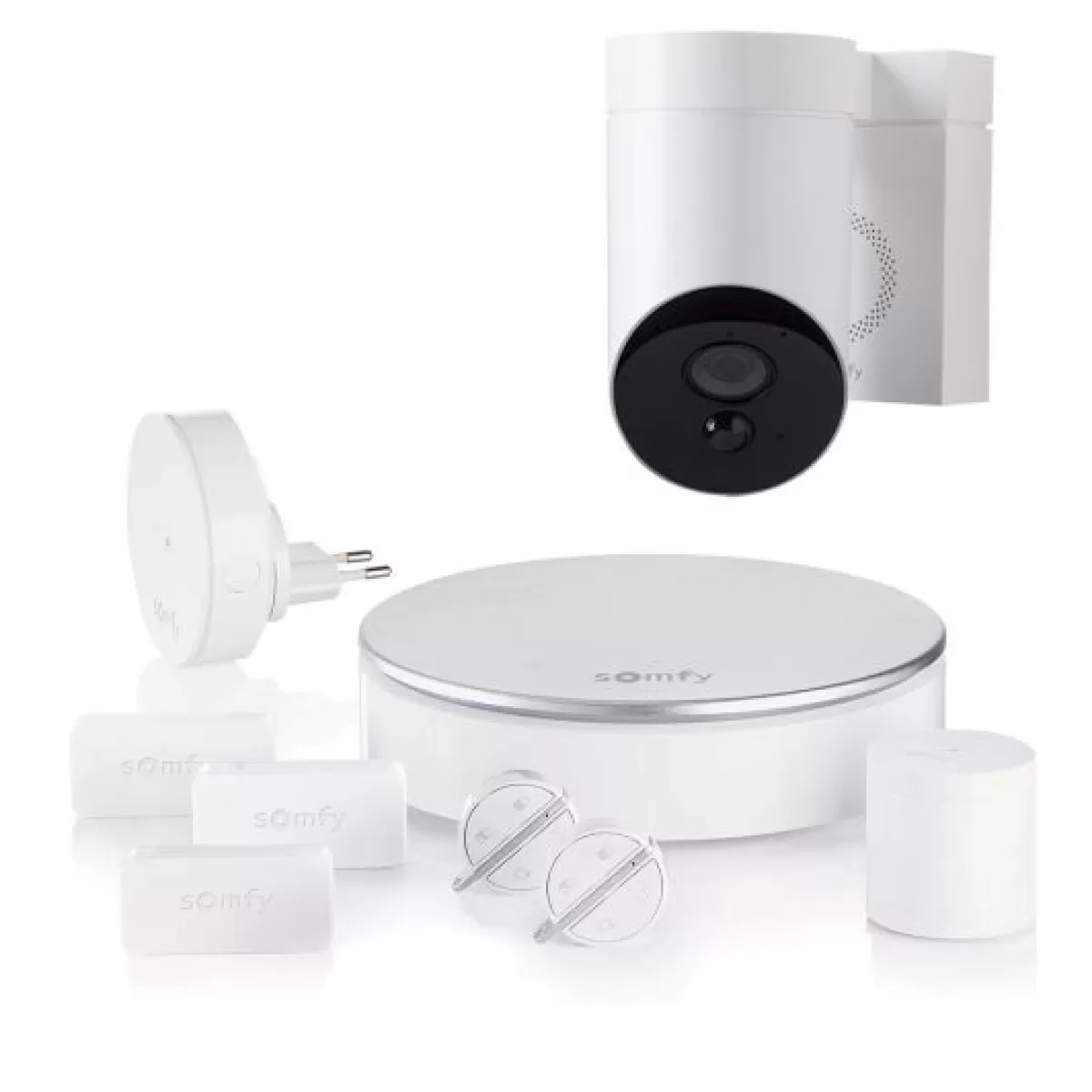 Brico Alarmsystemen-Somfy Draadloos Alarmsysteem Home Alarm + Outdoor Bewakingscamera Wit