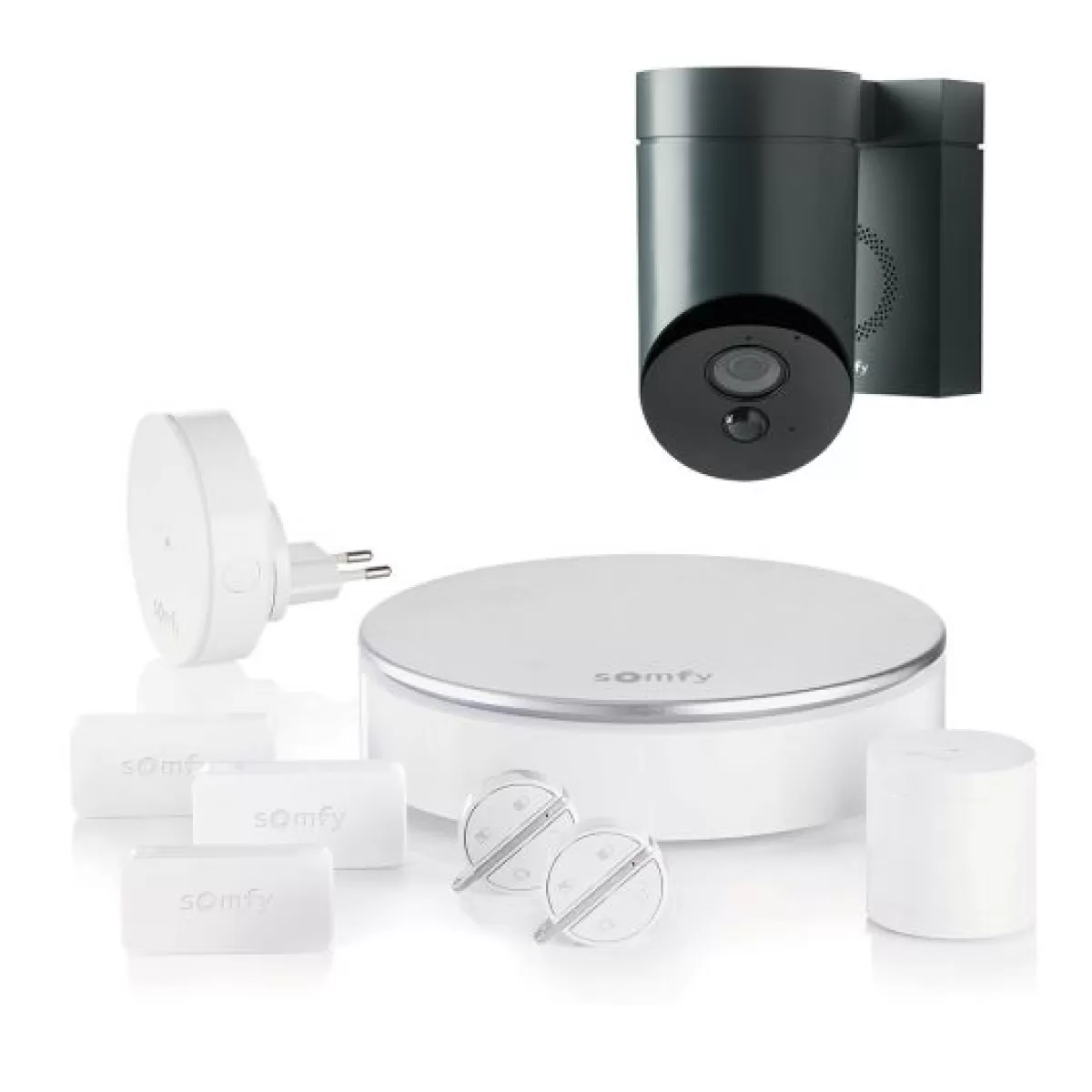 Brico Alarmsystemen-Somfy Draadloos Alarmsysteem Home Alarm + Outdoor Bewakingscamera Zwart