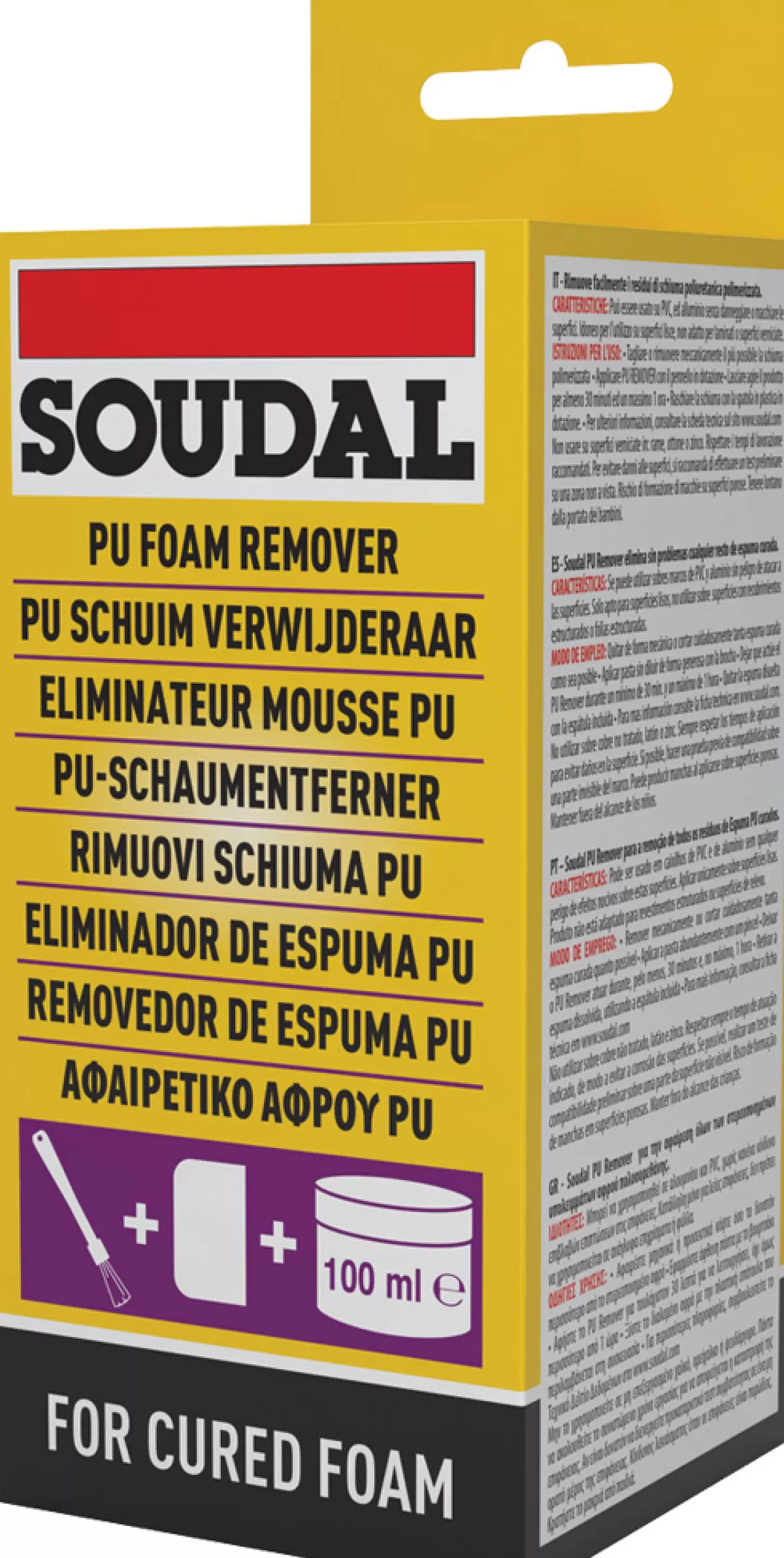 Brico Afbijtmiddelen-Soudal Pu Schuim Verwijderaar 100Ml