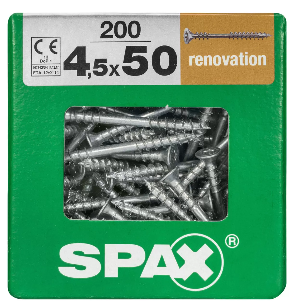 Brico Schroeven-Spax Renovatieschroef 'T-Star' Wirox 4.5X50Mm 200 Stuks