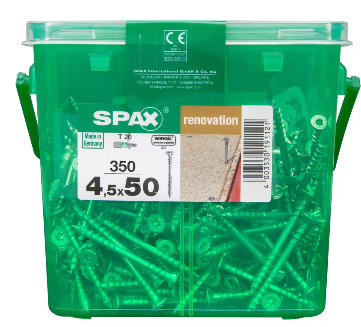 Brico Schroeven-Spax Renovatieschroef 'T-Star' Wirox 4.5X50Mm 350 Stuks