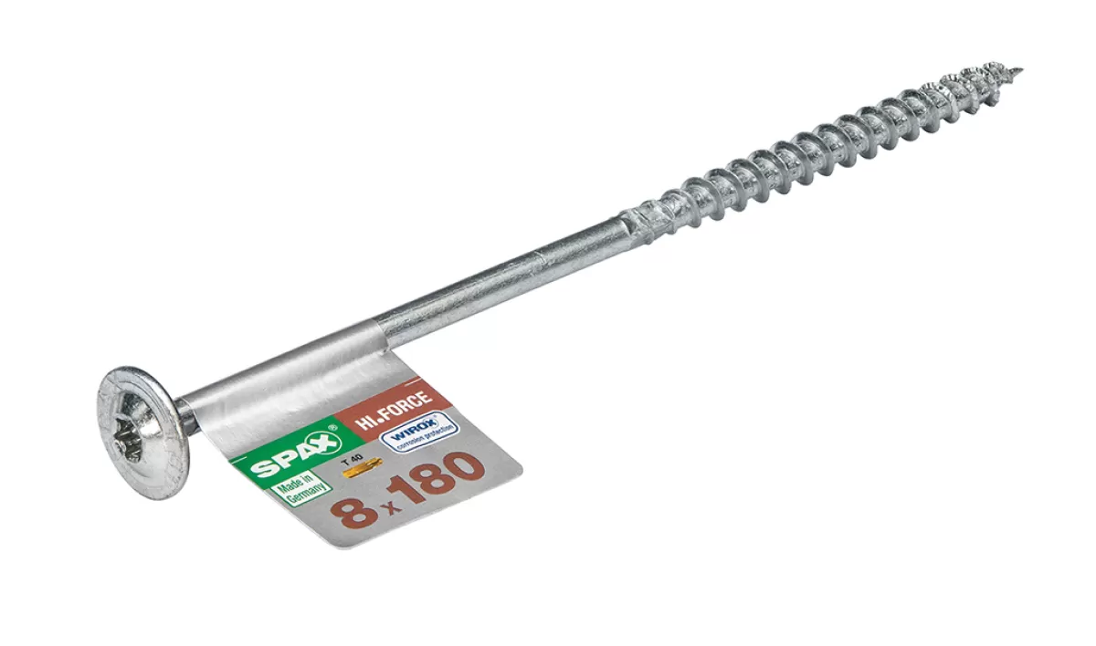 Brico Schroeven-Spax Schroef 'Hi.Force' Staal 180 X 8 Mm - 1 Stuk