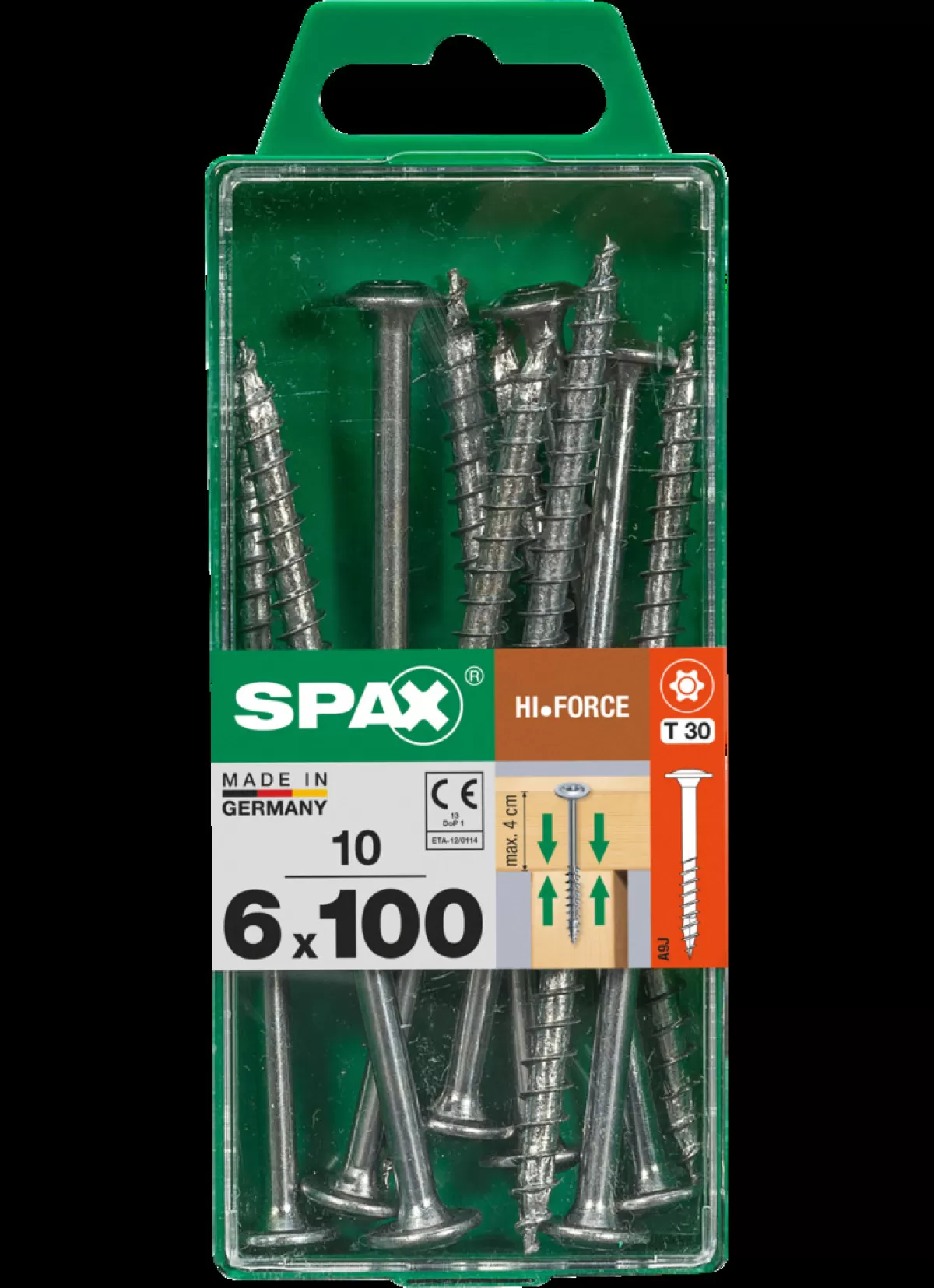 Brico Schroeven-Spax Schroef 'Hi.Force' Wirox 6X100Mm 10 Stuks