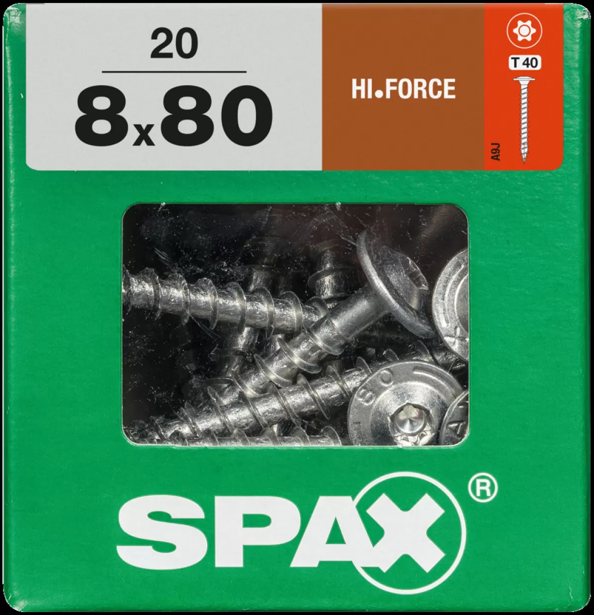 Brico Schroeven-Spax Schroef 'Hi.Force' Wirox 8X80Mm 20 Stuks