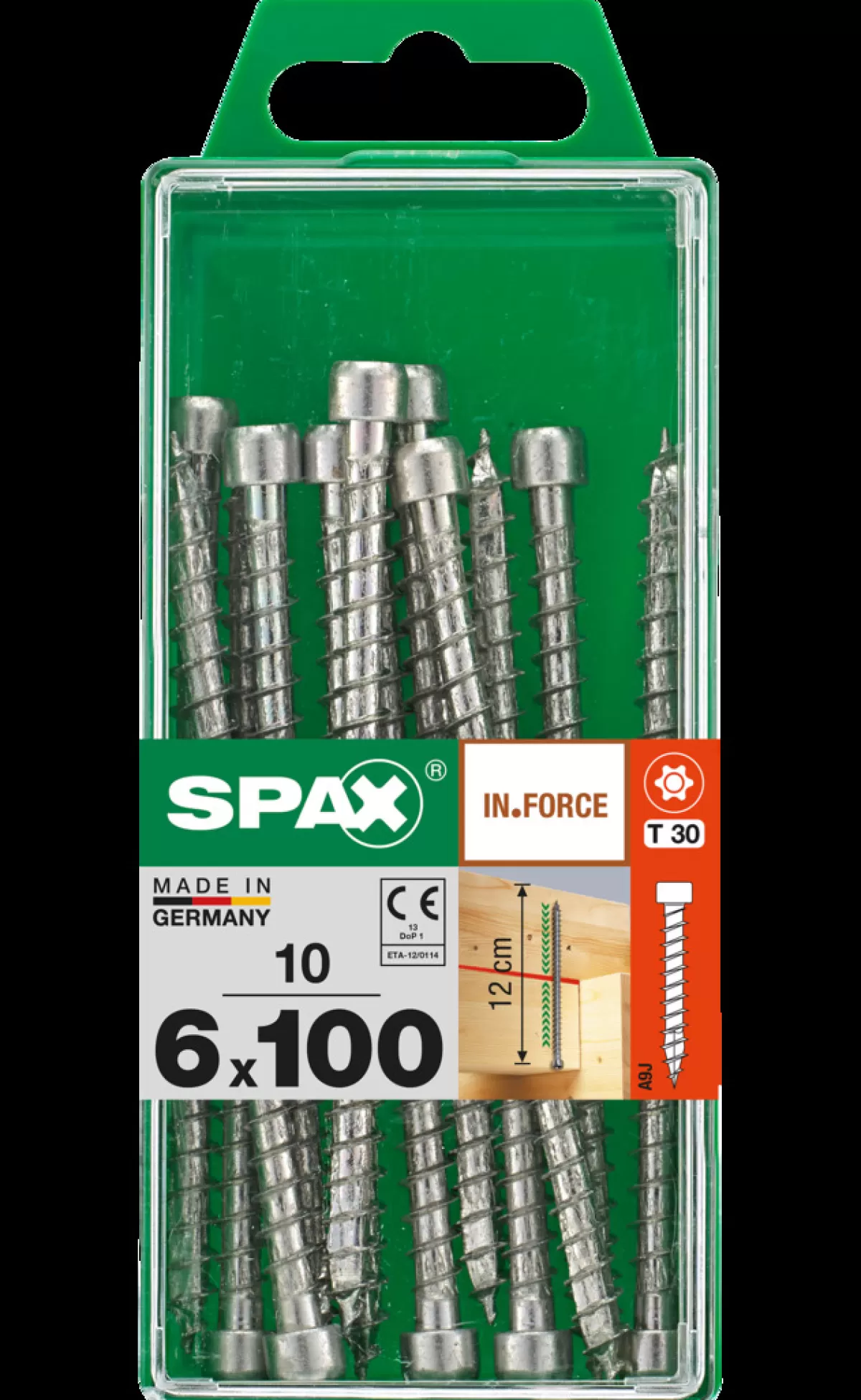 Brico Schroeven-Spax Schroef In.Force Wirox 6X100Mm 10 Stuks