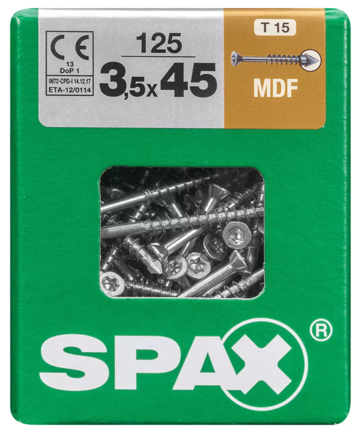 Brico Schroeven-Spax Schroef Voor Mdf 'T-Star' Wirox 3.5X45Mm 125 Stuks