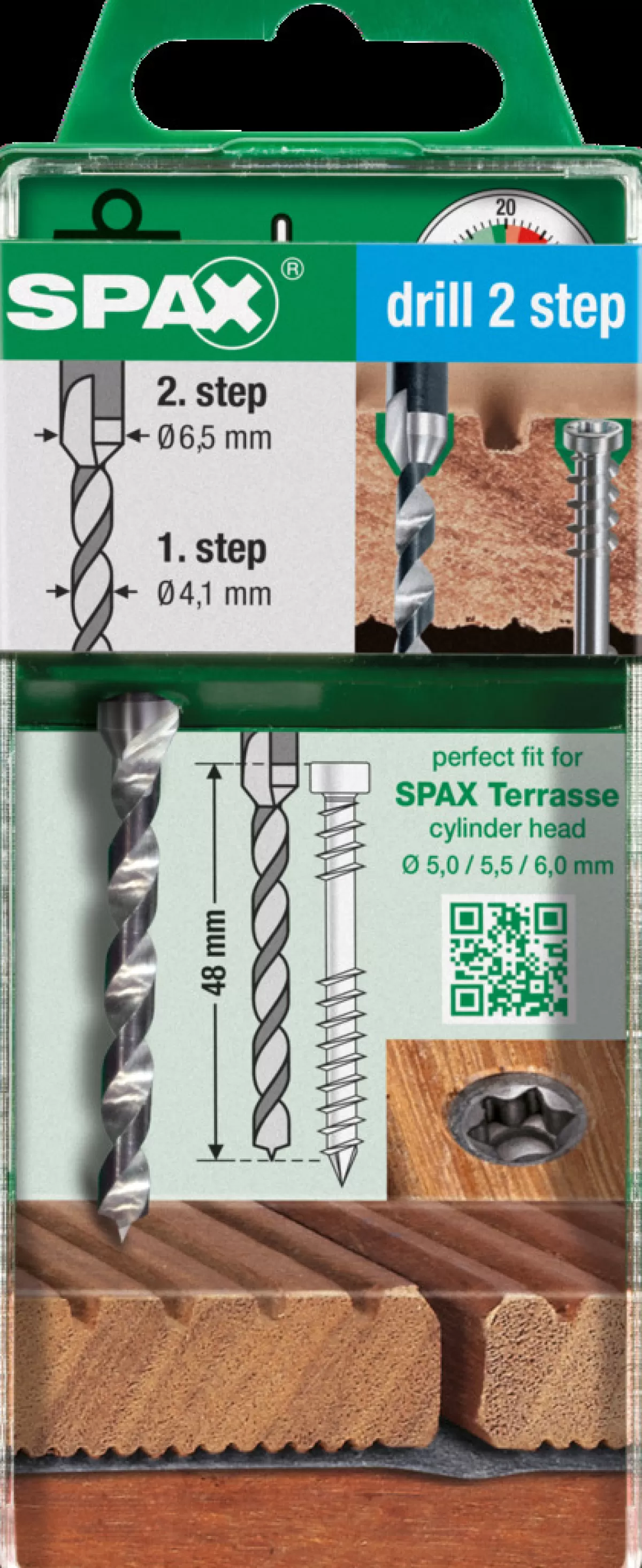 Brico Tuinbeslag & Terrasschroeven-Spax Trappenboor Drill 2 Step