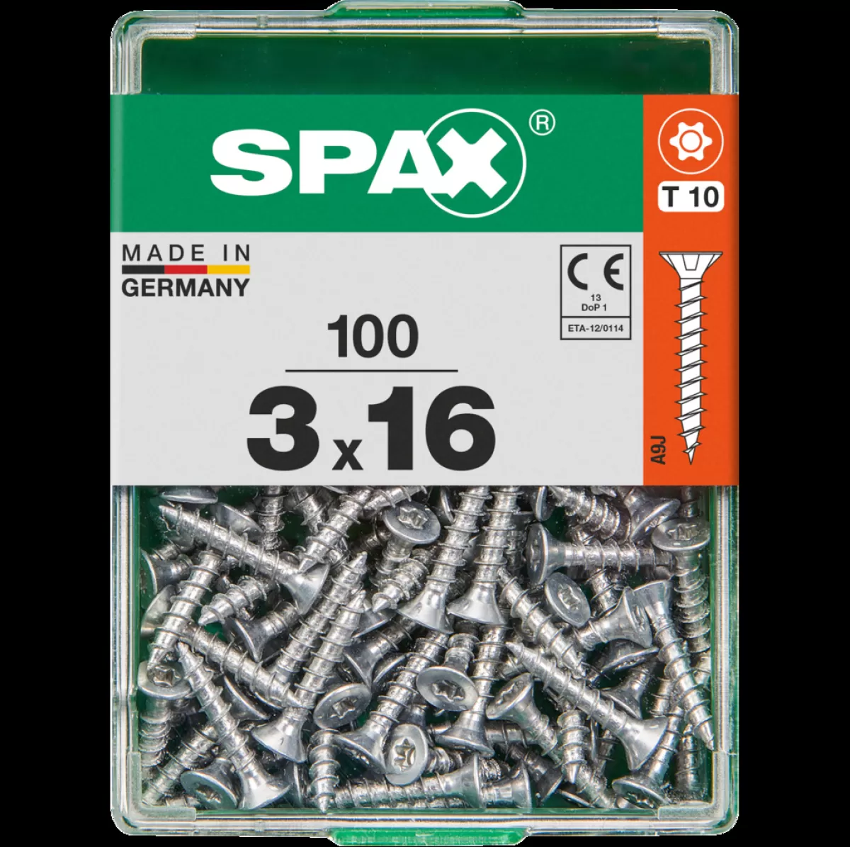 Brico Schroeven-Spax Universeel Schroef 'T-Star' Wirox 3X16Mm 100 Stuks