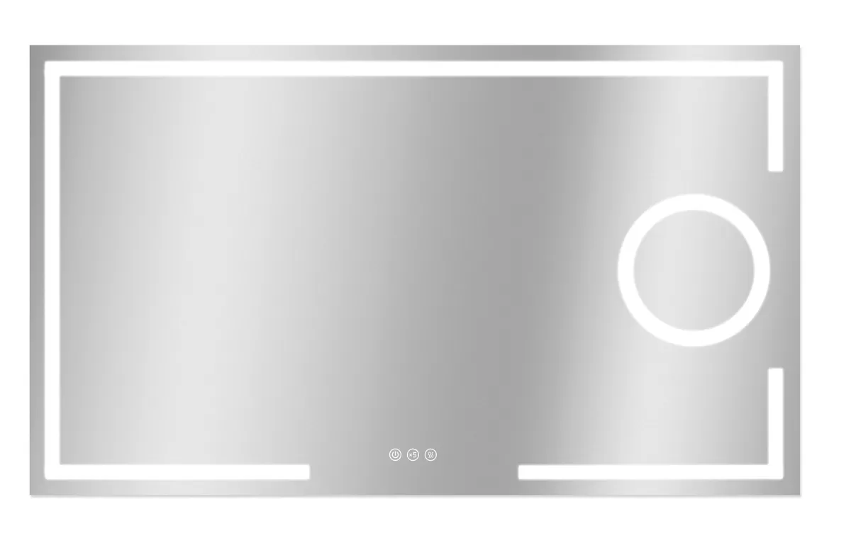 Brico Spiegel Brett Rechthoek Met Ledverlichting Touch Sensor En Spiegelverwarming 70X120Cm New