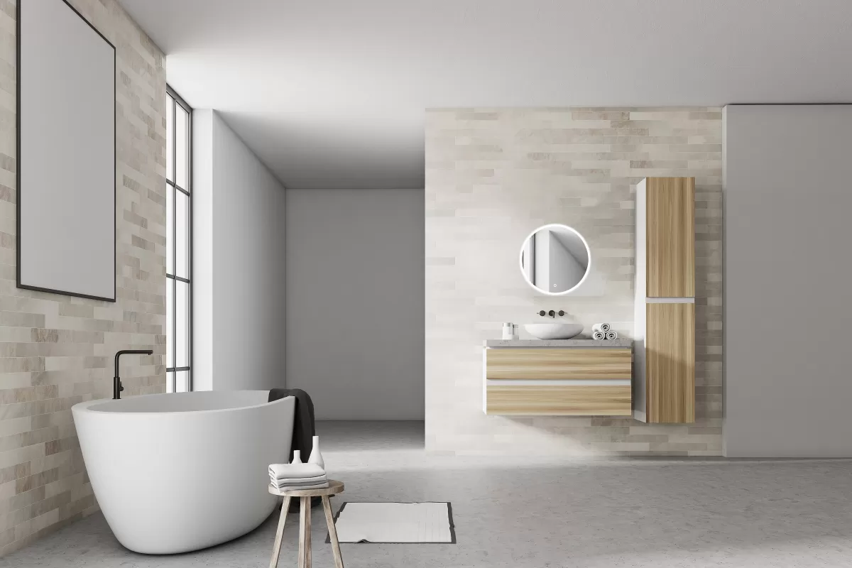 Brico Spiegel Renzo Rond Met Ledverlichting Touch Sensor En Spiegelverwarming O60Cm New