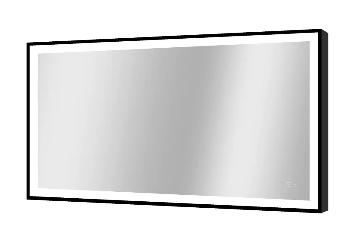Brico Spiegel Swann Rechthoek Met Ledverlichting Touch En Spiegelverwarming Zwart 75X120Cm Cheap
