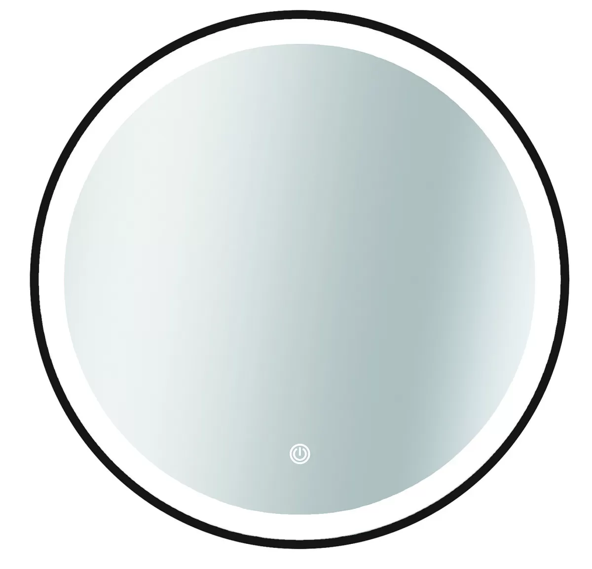 Brico Spiegel Swann Rond Met Ledverlichting Touch Schakelaar En Spiegelverwarming Zwart O90Cm New