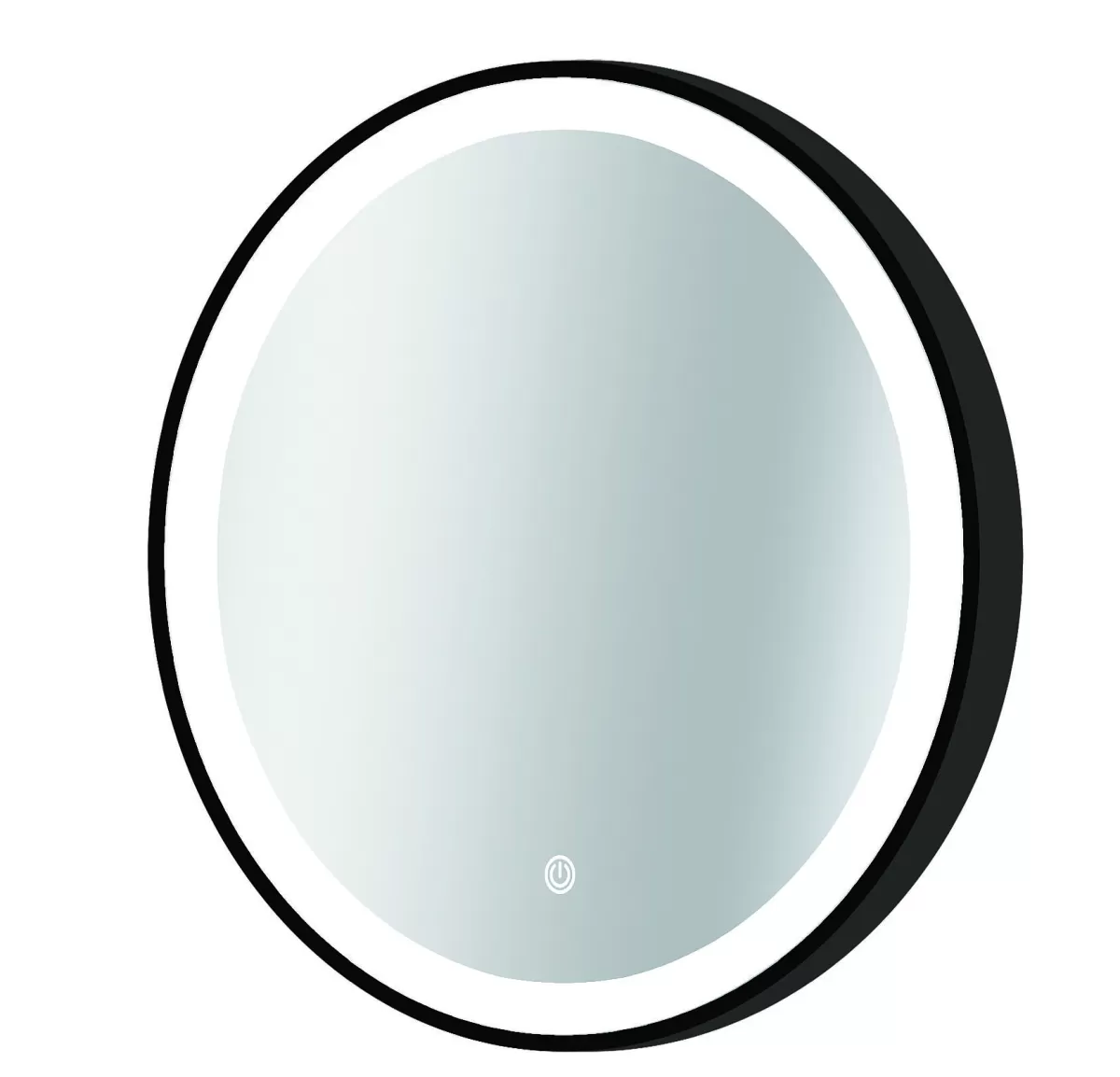 Brico Spiegel Swann Rond Met Ledverlichting Touch Schakelaar En Spiegelverwarming Zwart O90Cm New