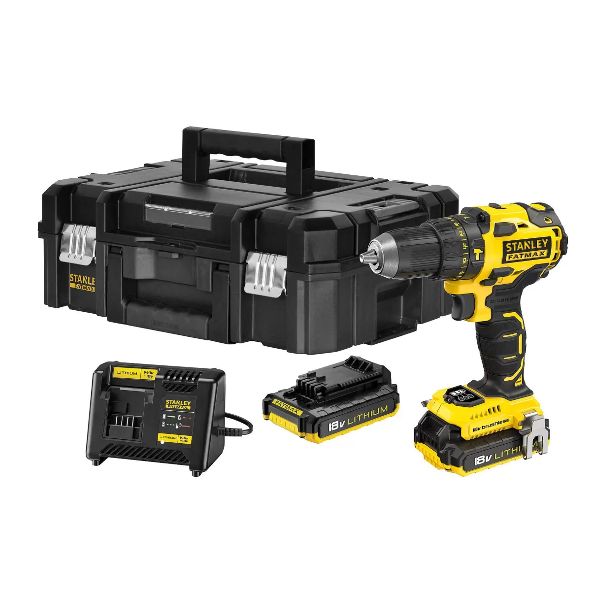 Brico Stanley Fatmax Accuboormachine Met Klopfunctie Sfmcd721D2K-Qw 18V (2 Accu'S) Hot