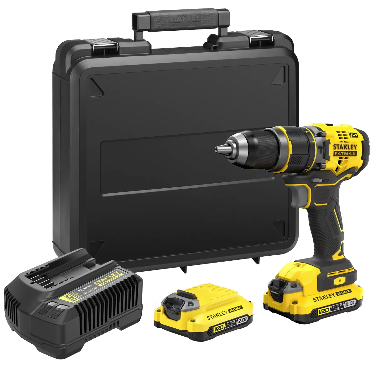 Brico Stanley Fatmax Accuboormachine Met Klopfunctie Sfmcd721D2K-Qw 18V (2 Accu'S) Hot
