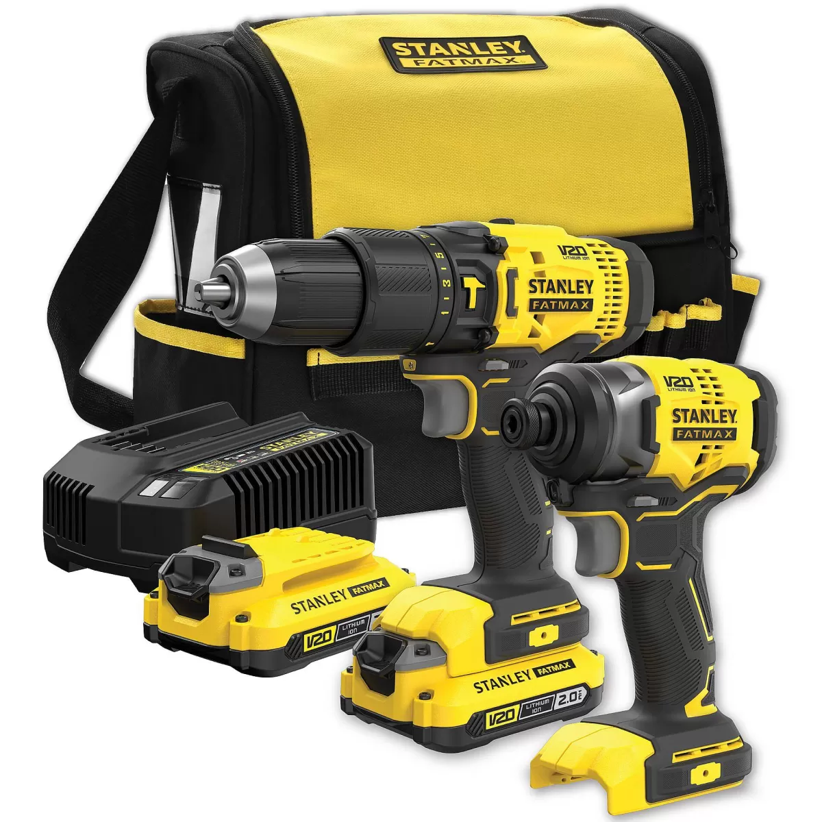 Brico Stanley Fatmax Combiset Accuboormachine Met Klopfunctie En Slagschroevendraaier 18V (2 Accu'S) Flash Sale