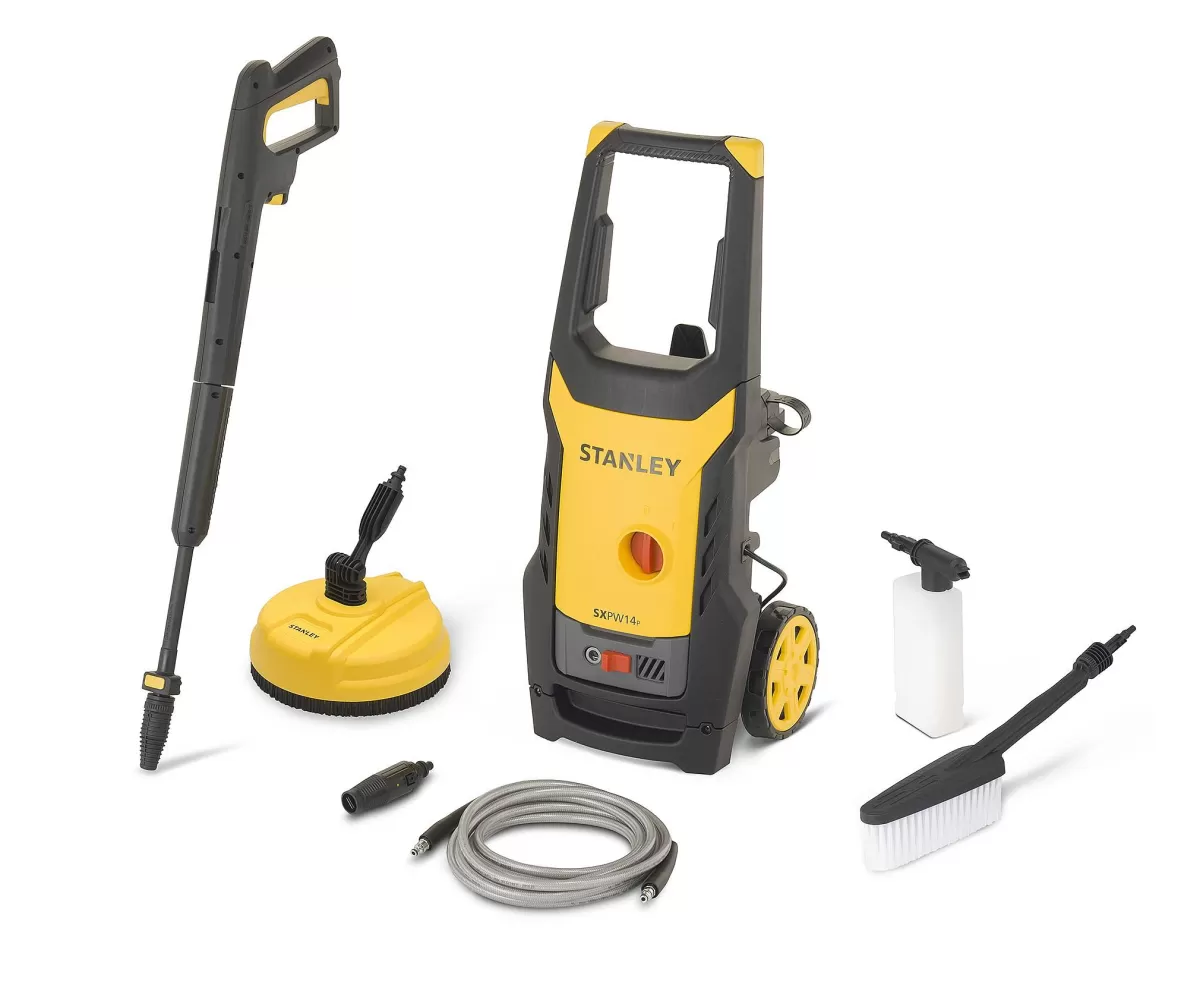 Brico Stanley Hogedrukreiniger Sxpw14Pe- 1400W - Max. 110 Bar - 390 L/H - Incl. 5M Slang - Accessoires – Terrasreiniger Fashion