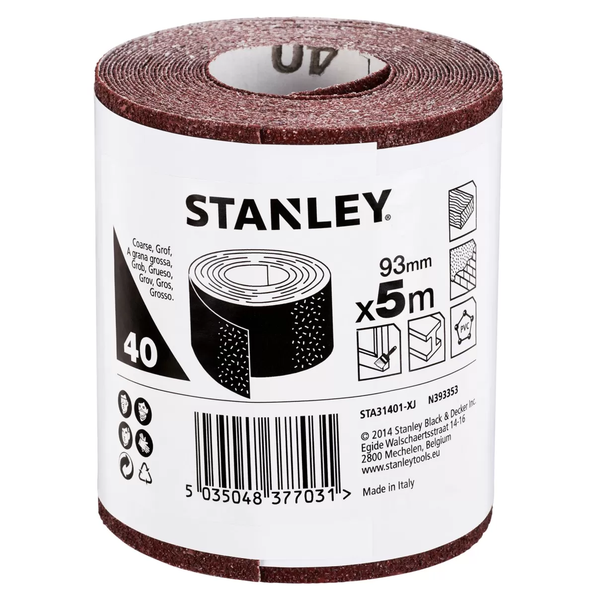 Brico Schuurpapier-Stanley Schuurpapier Rol 93Mmx5M K40