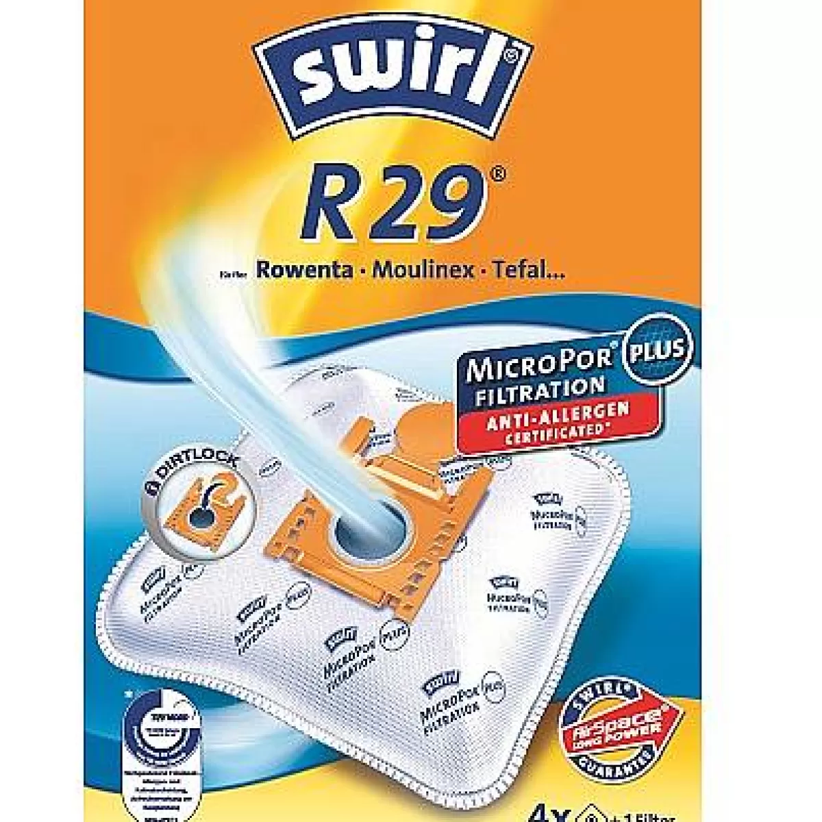 Brico Swirl Stofzuigerzak 'R29 Mp Plus' - 4 Stuks Flash Sale