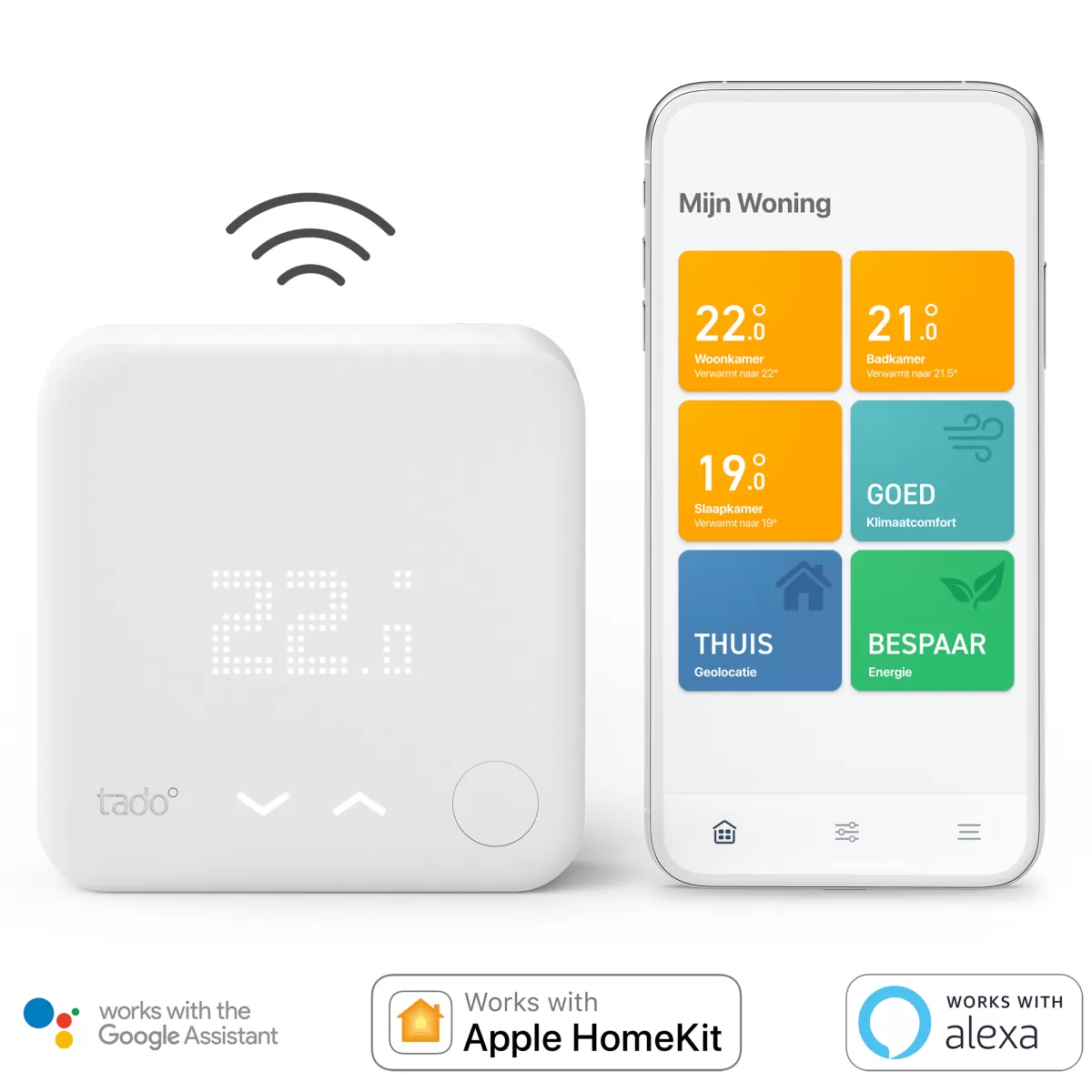 Brico Tado Starterkit Draadloze Slimme Thermostaat V3+ Wit