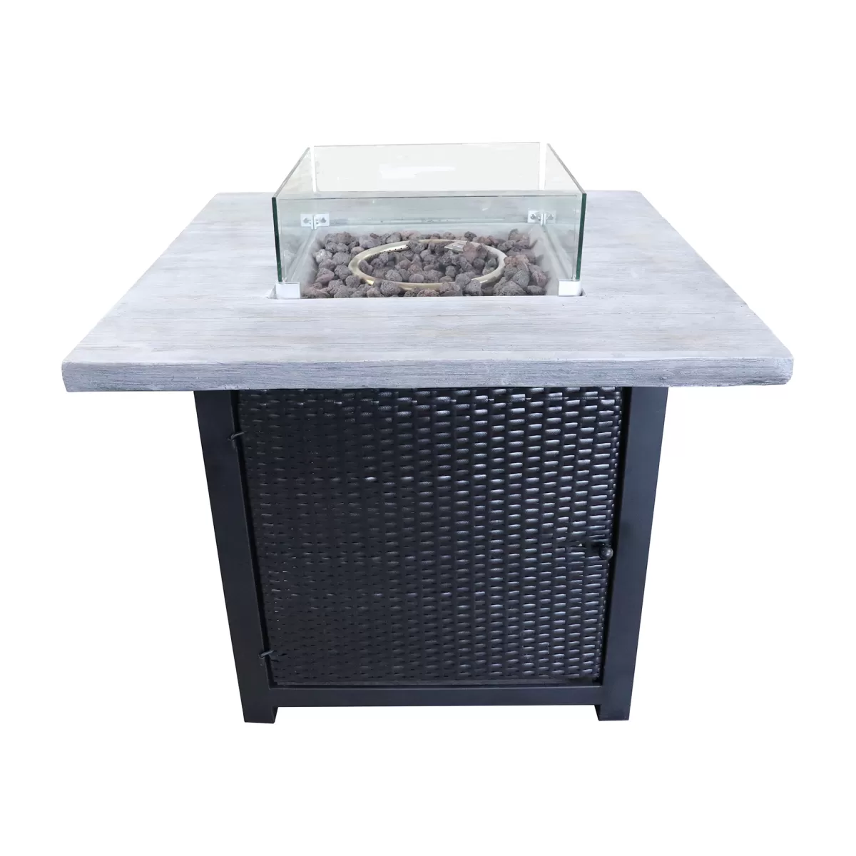 Brico Teamson Home Garden Rotan Propaan Gas Fire Pit