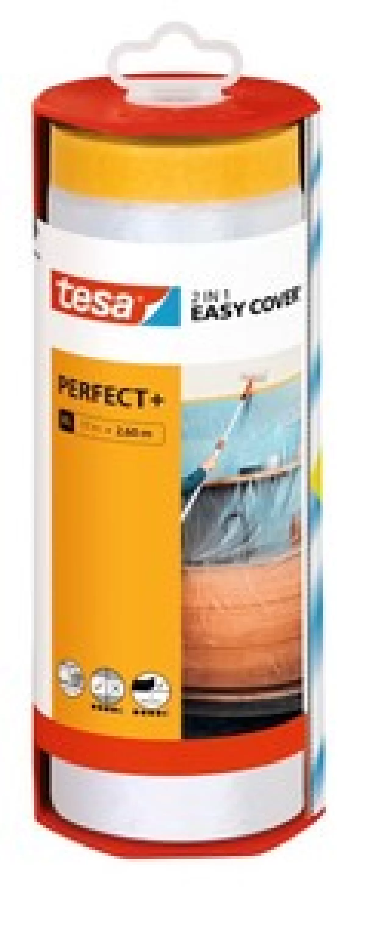 Brico Afdekfolie & Bescherming-Tesa Afplaktape Easy Cover Perfect + Dispenser & Refill 17Mx2,60M