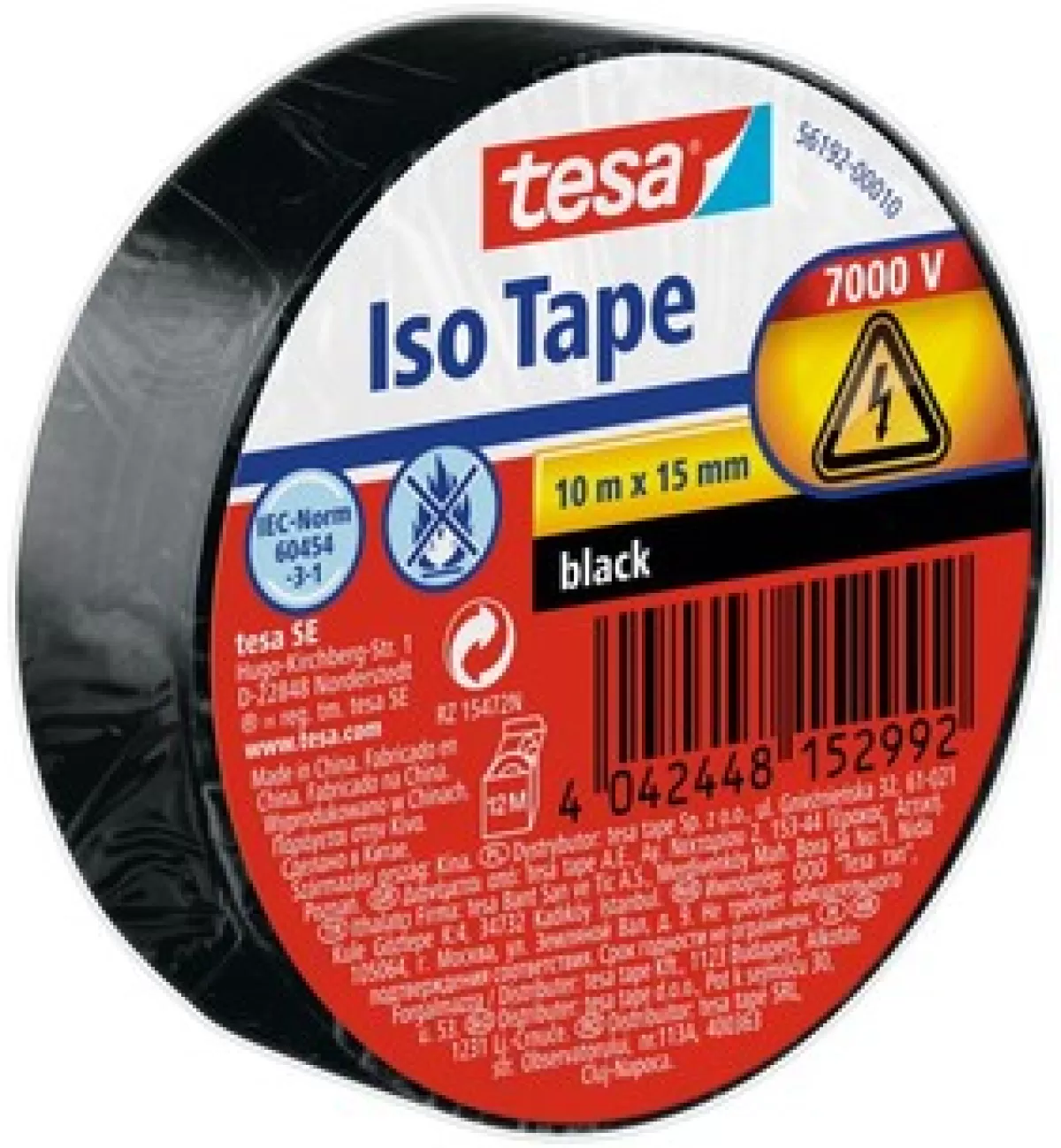 Brico Technische Tape-Tesa Isolatietape Iso Tape Pvc Zwart 10Mx15Mm