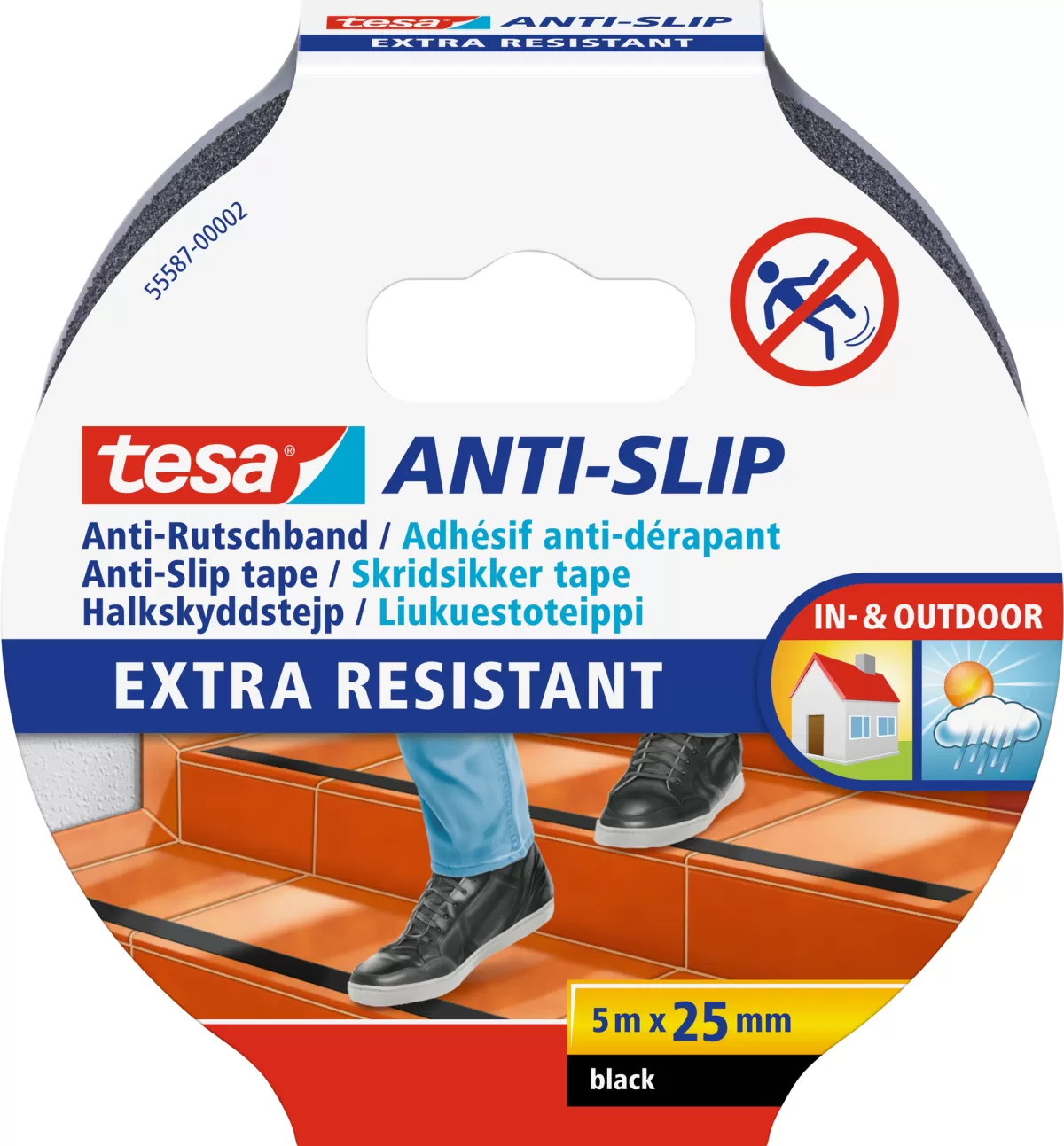 Brico Technische Tape-Tesa Kleefband "Slipvast" Zwart 5Mx25Mm