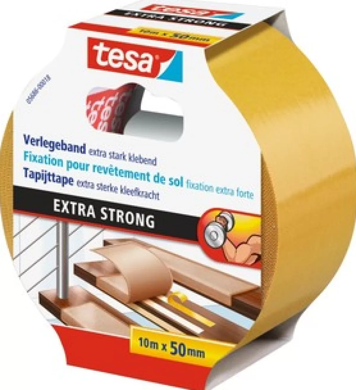 Brico Dubbelzijdige Tape-Tesa Montagetape Voor Vloer Extra Strong 10Mx50Mm