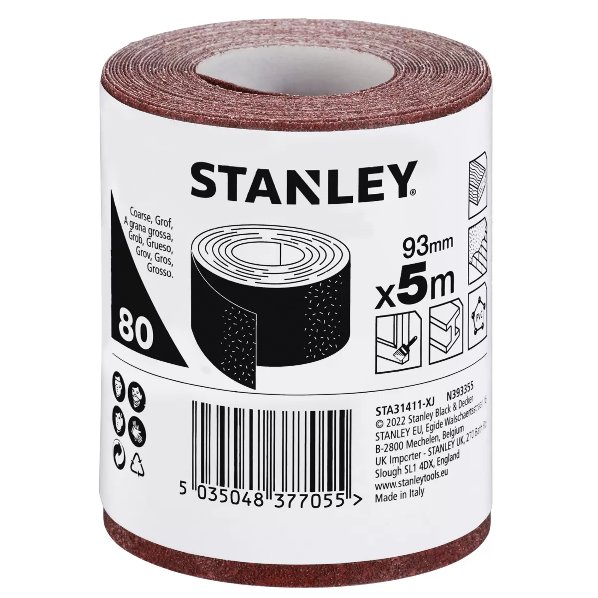 Brico Schuurpapier-Third Sheet Roll - 93 X 5M - Un Punched - 80G - Fits All Brands