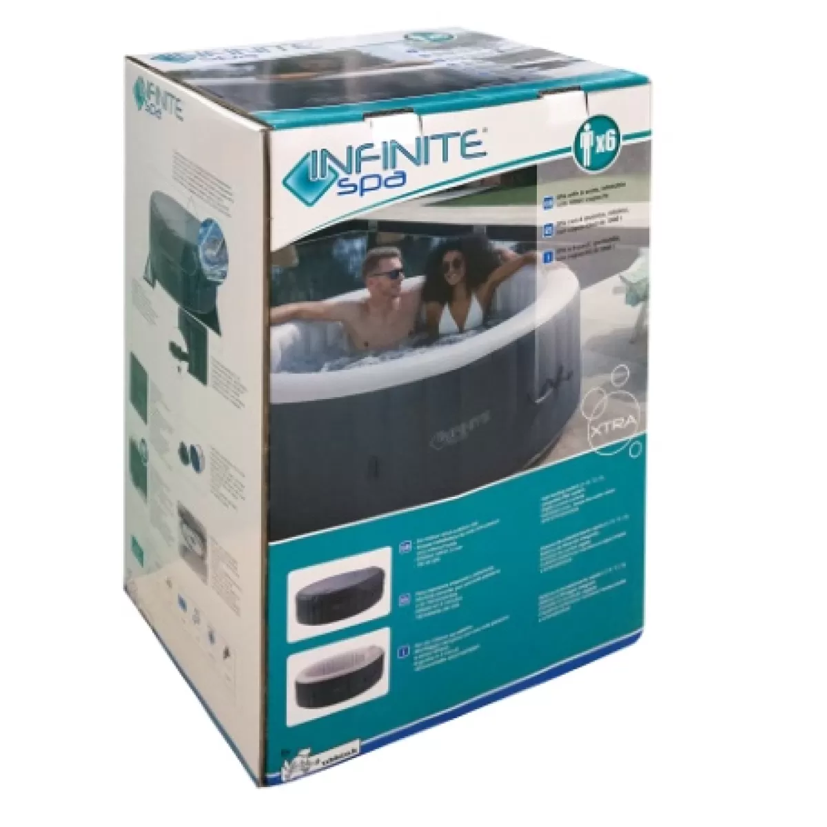 Brico Spa En Jacuzzi-Ubbink Bubbelbad Infinite Xtra Rond 6 Plaatsen O208X65Cm