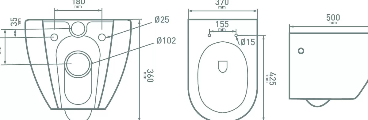 Brico Van Marcke Go Hangtoilet Randloos + Softclose En Take-Off Toiletzitting Wit 500X360X370Mm New