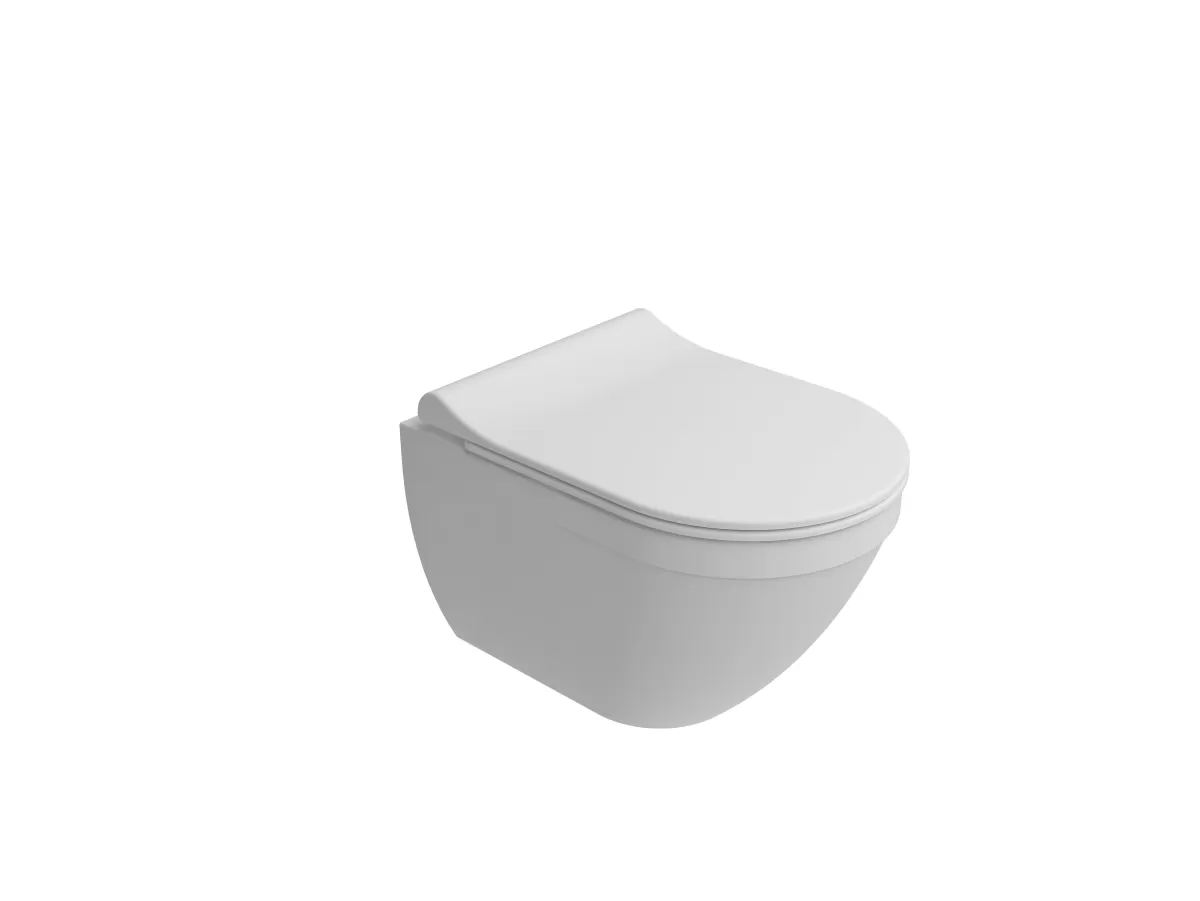 Brico Van Marcke Hangtoilet Perl Wit | Soft-Close & Quick Release Toiletzitting | Randloos Toiletpot Best Sale