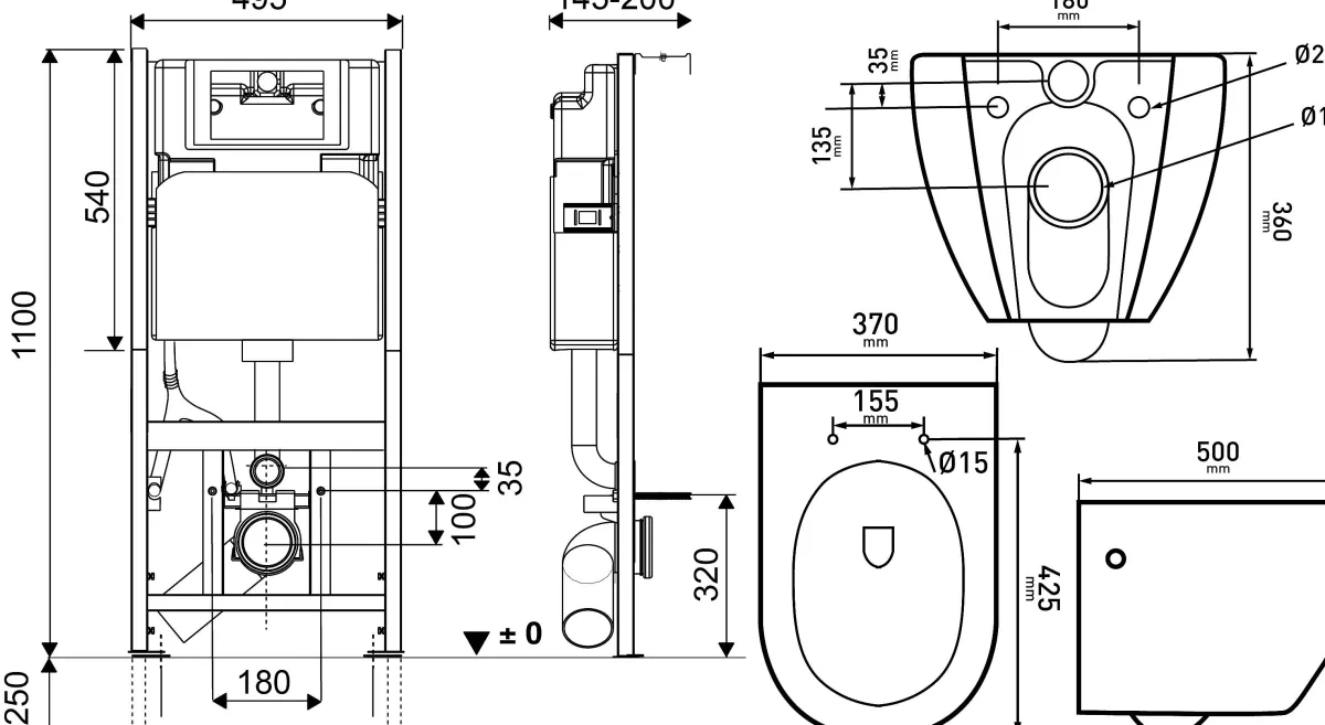 Brico Van Marcke Inbouwreservoir Set Design | Geberit Spoeltechniek | Soft-Close Toiletzitting | Randloos Toiletpot Online