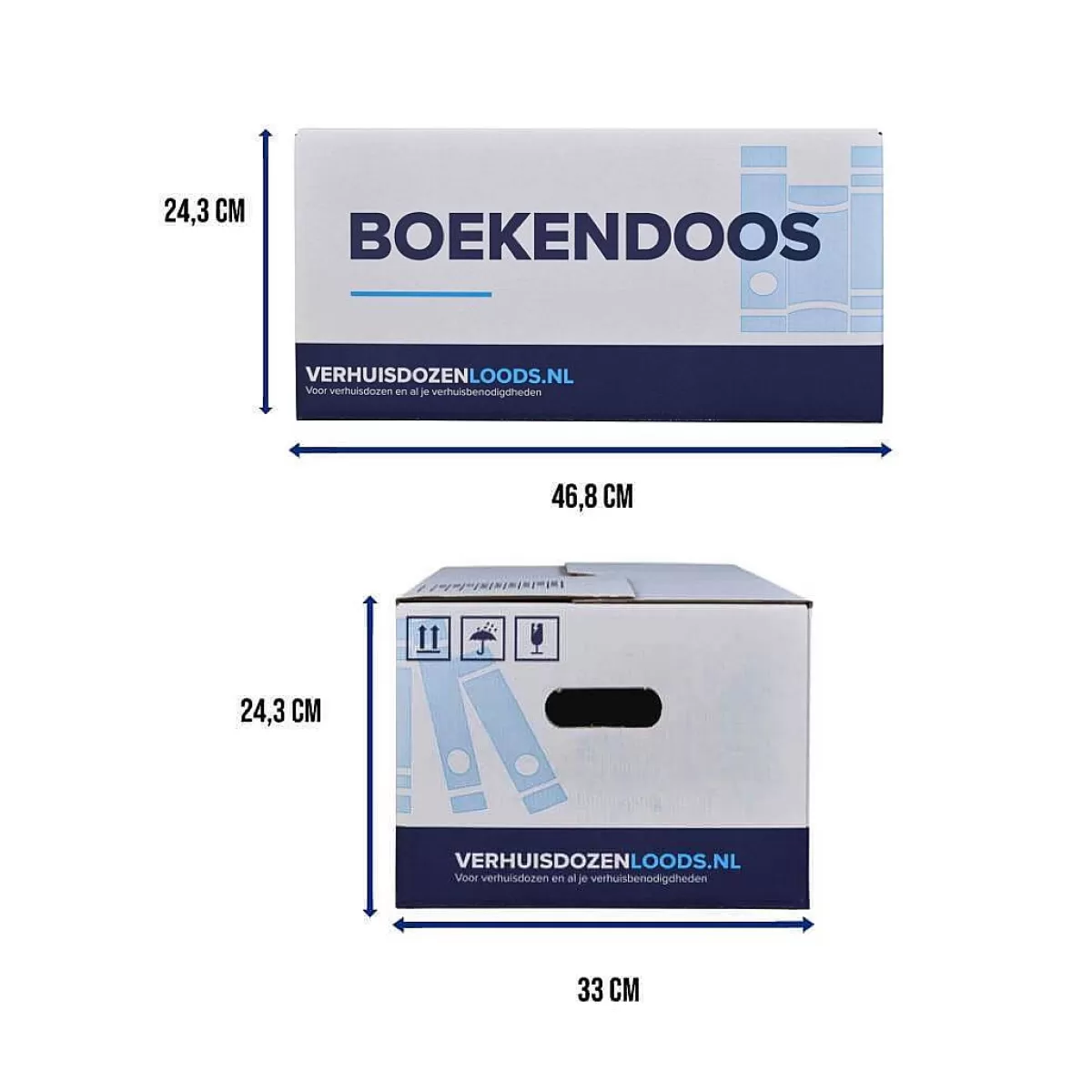 Brico Verhuisservice+ Boekendozen - Zelfsluitend – Extra Sterk - 37L - 5 Stuks Cheap