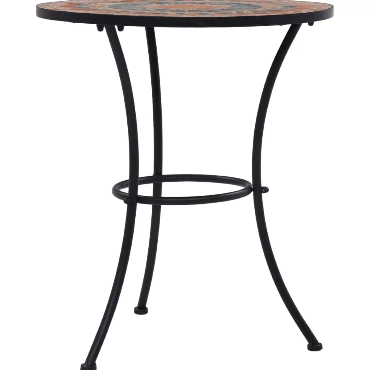 Brico Tuintafels-Vidaxl Bistrotafel Mozaiek 60 Cm Keramiek Oranje En Grijs