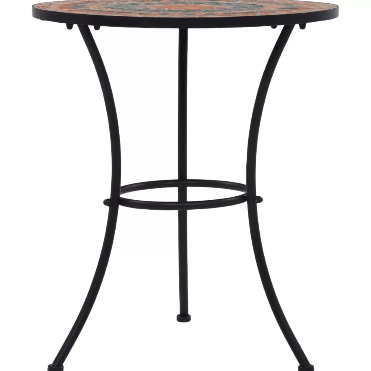 Brico Tuintafels-Vidaxl Bistrotafel Mozaiek 60 Cm Keramiek Oranje En Grijs