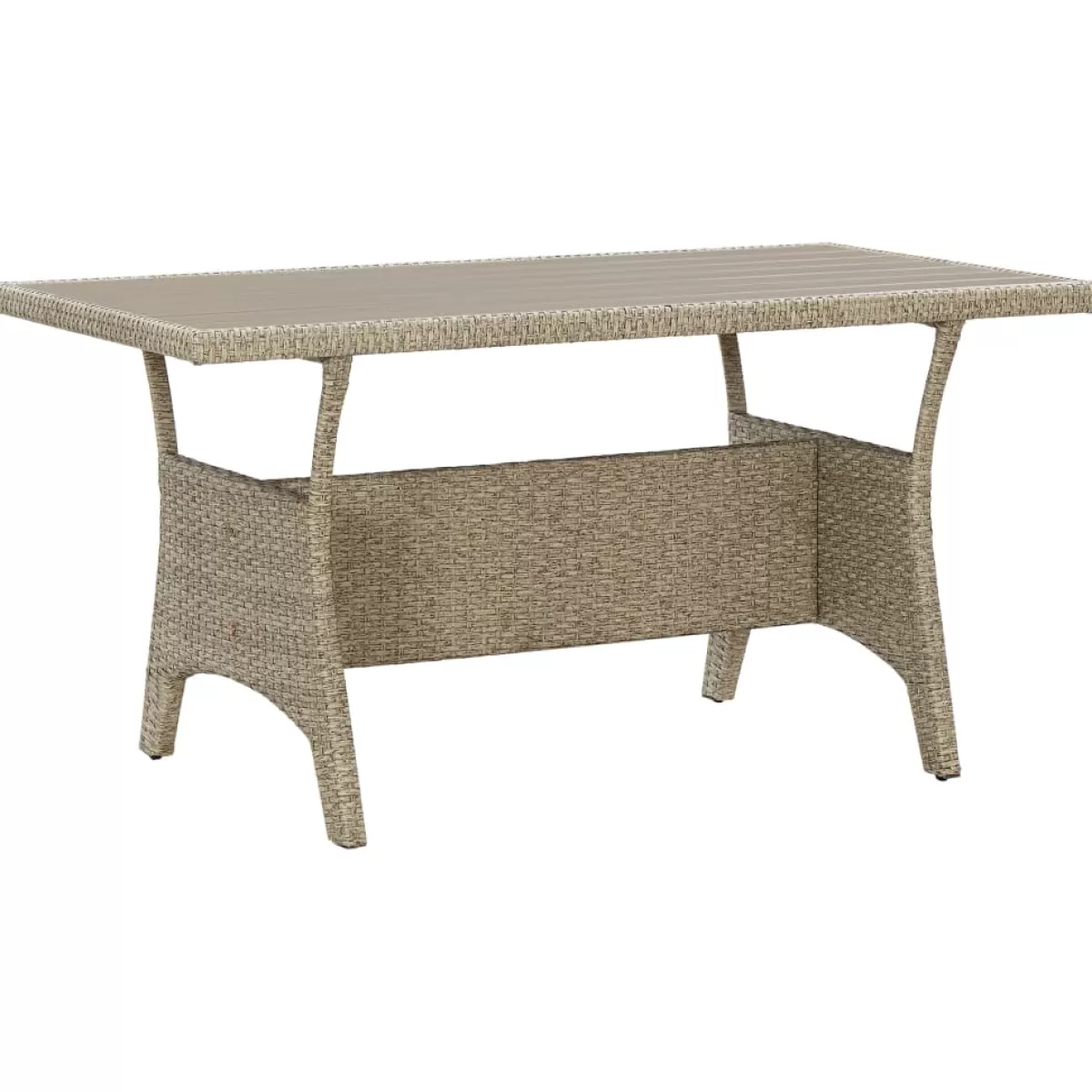 Brico Tuintafels-Vidaxl Tuintafel 130X70X66 Cm Poly Rattan Grijs