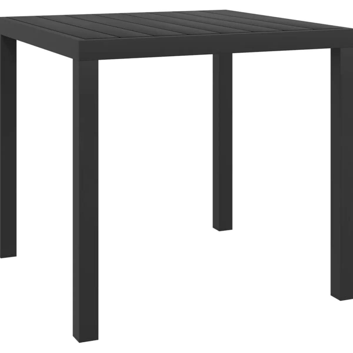 Brico Tuintafels-Vidaxl Tuintafel 80X80X74 Cm Aluminium En Hkc Zwart