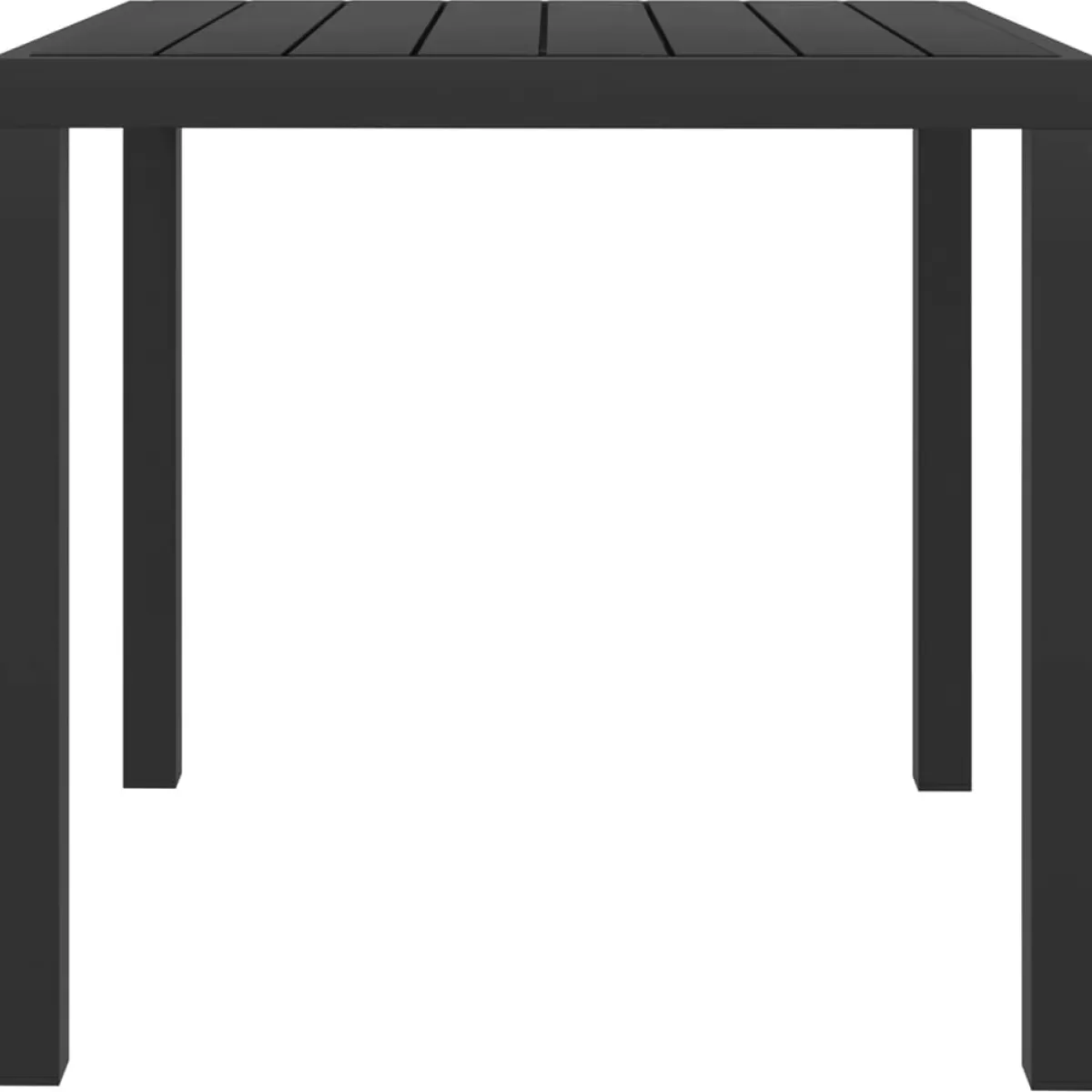 Brico Tuintafels-Vidaxl Tuintafel 80X80X74 Cm Aluminium En Hkc Zwart