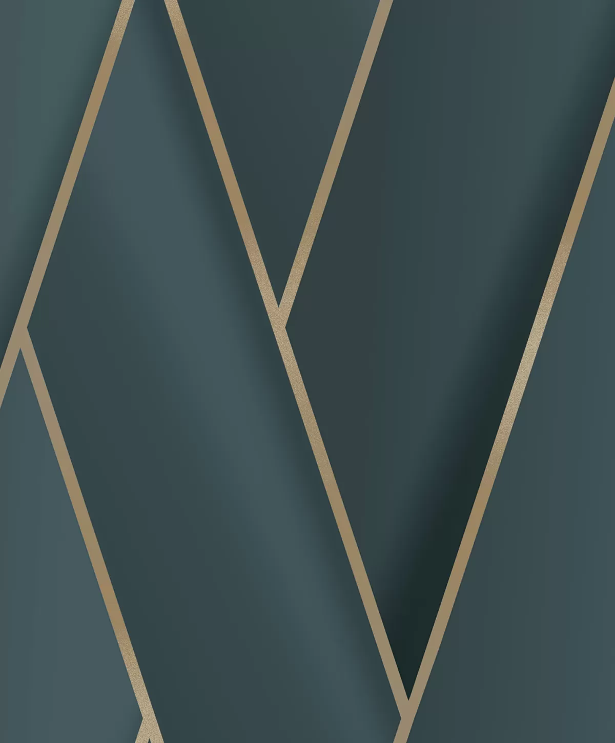 Brico Vinylbehang-Vinylbehang Chevron 3D Groen-Goud