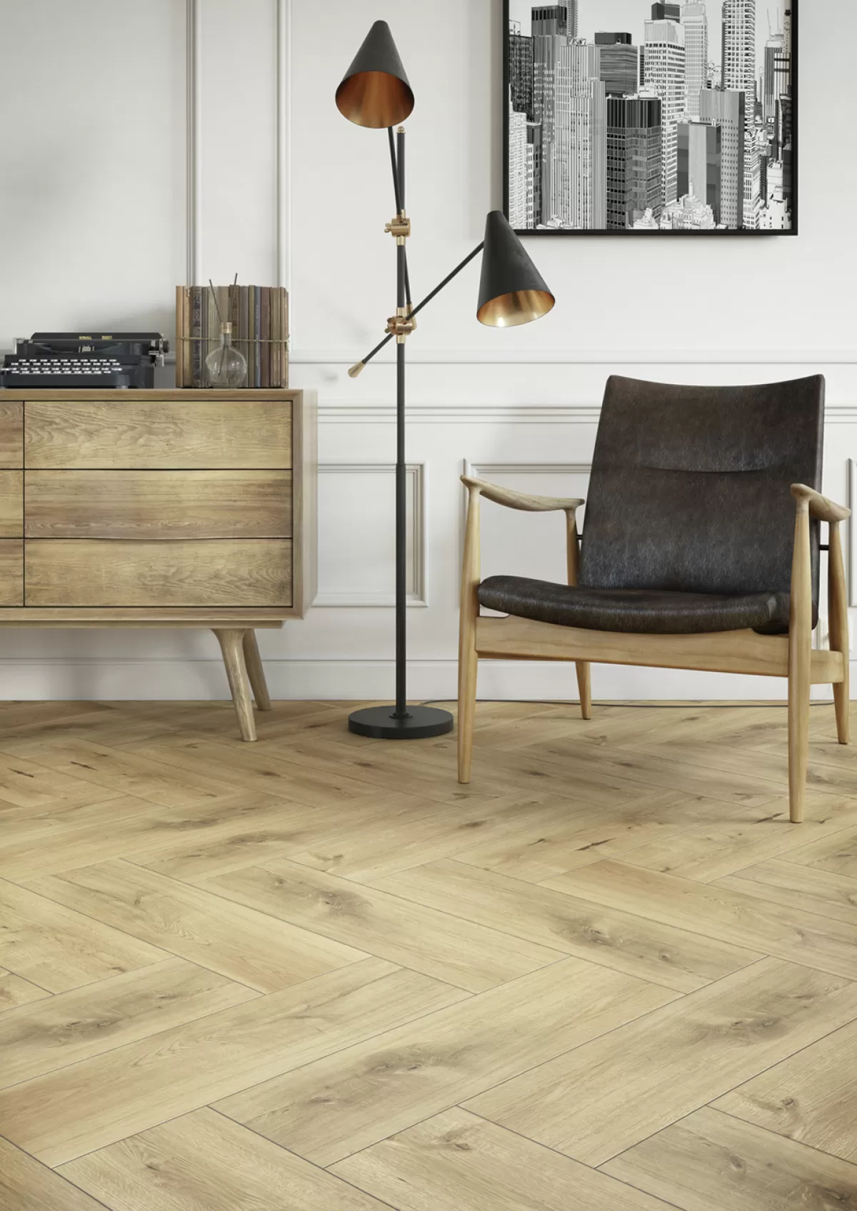 Brico Wand- En Vloertegel Sandwood - Keramiek - Houtlook Donker - 18,5X60Cm - Pakketinhoud 1M²