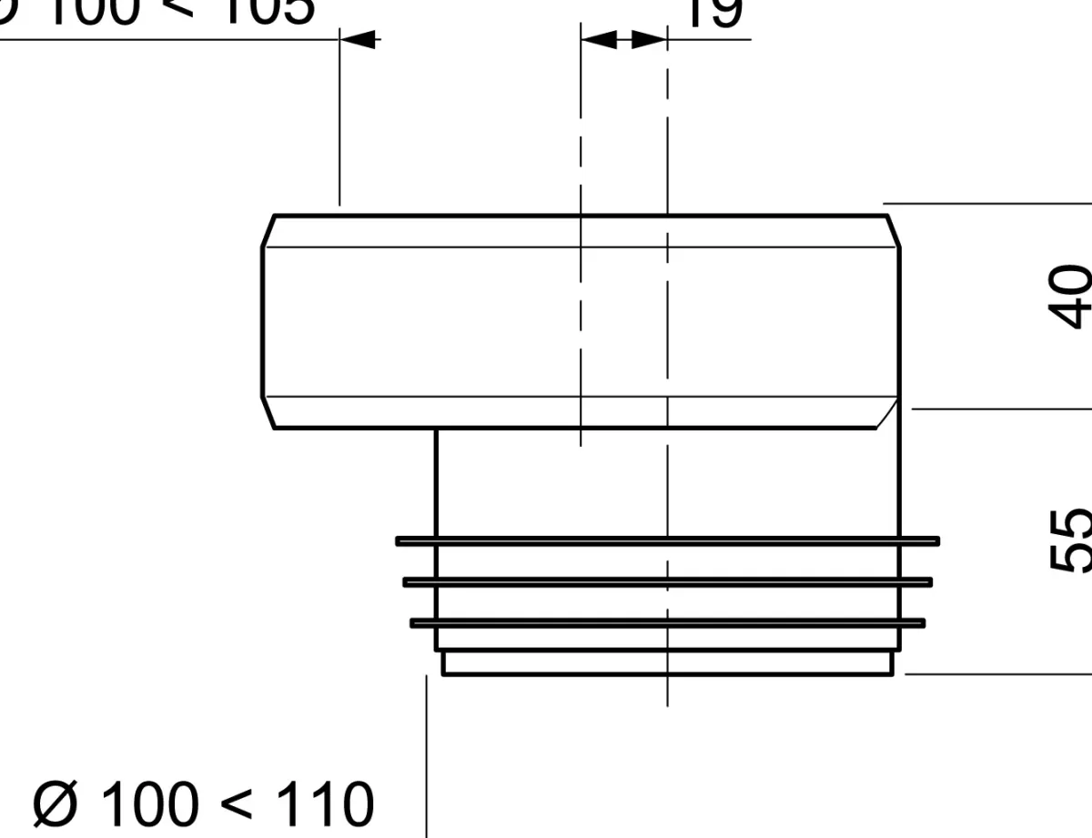 Brico Wirquin Excentrische Wc-Uitgang 11Cm